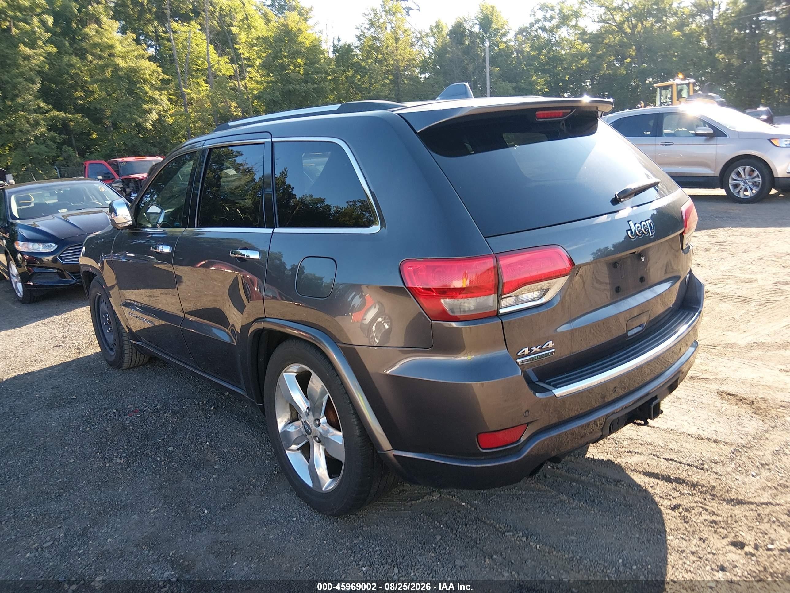 2014 Jeep Grand Cherokee Overland Gray vin: 1C4RJFCM0EC537382