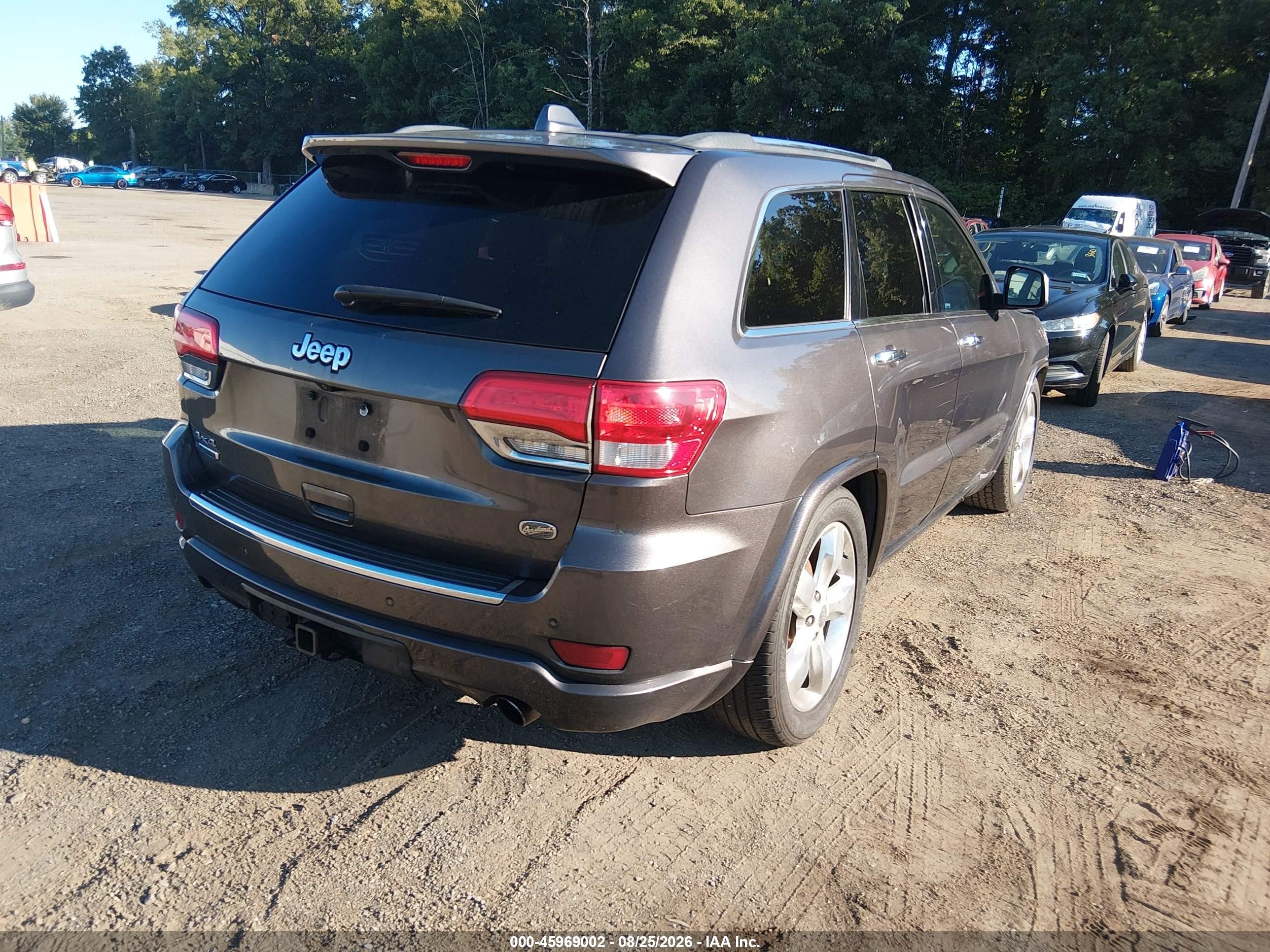 2014 Jeep Grand Cherokee Overland Gray vin: 1C4RJFCM0EC537382