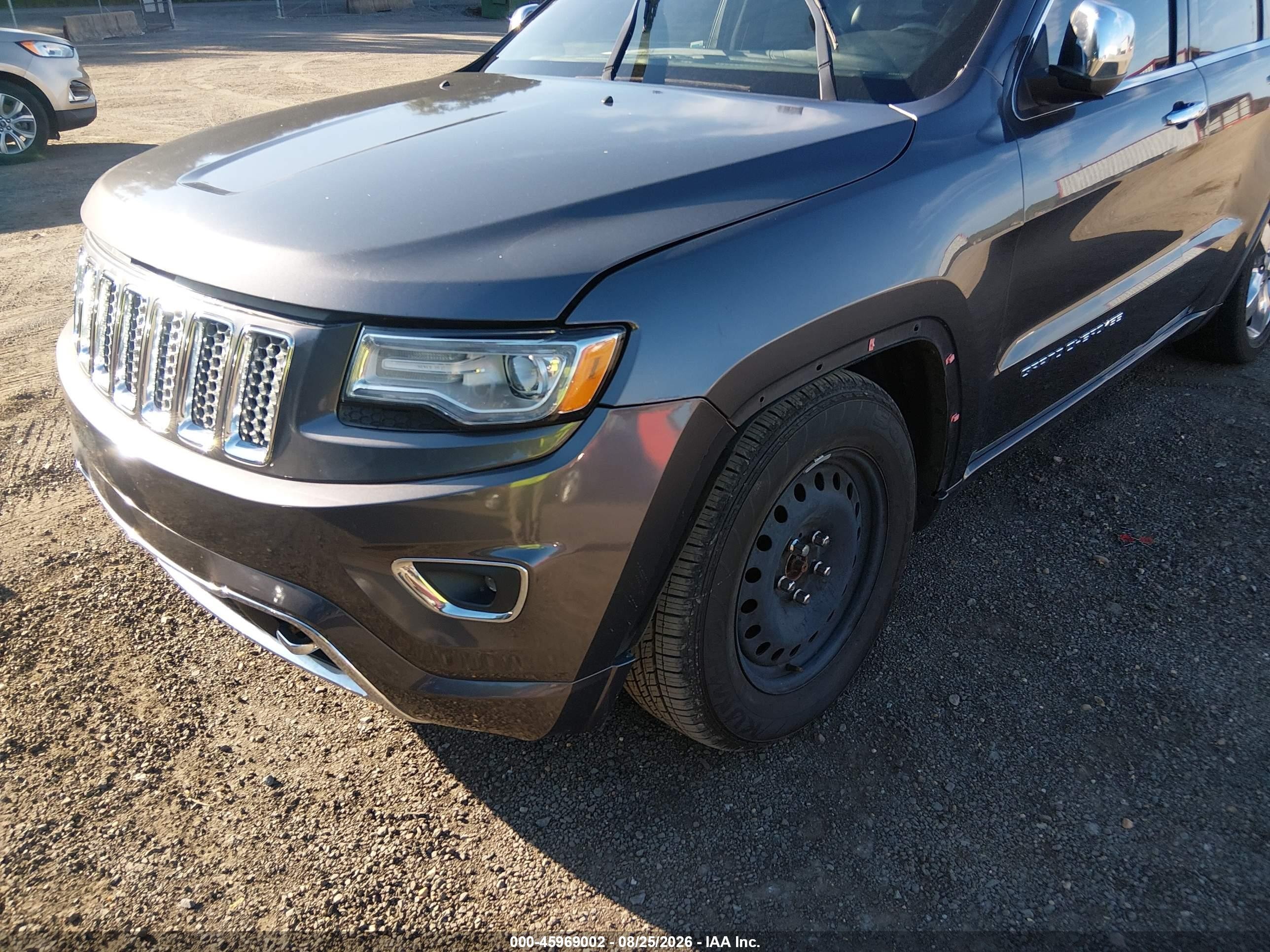 2014 Jeep Grand Cherokee Overland Gray vin: 1C4RJFCM0EC537382