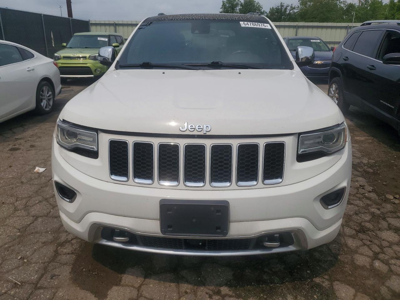2015 Jeep Grand Cherokee Overland White vin: 1C4RJFCM0FC716622