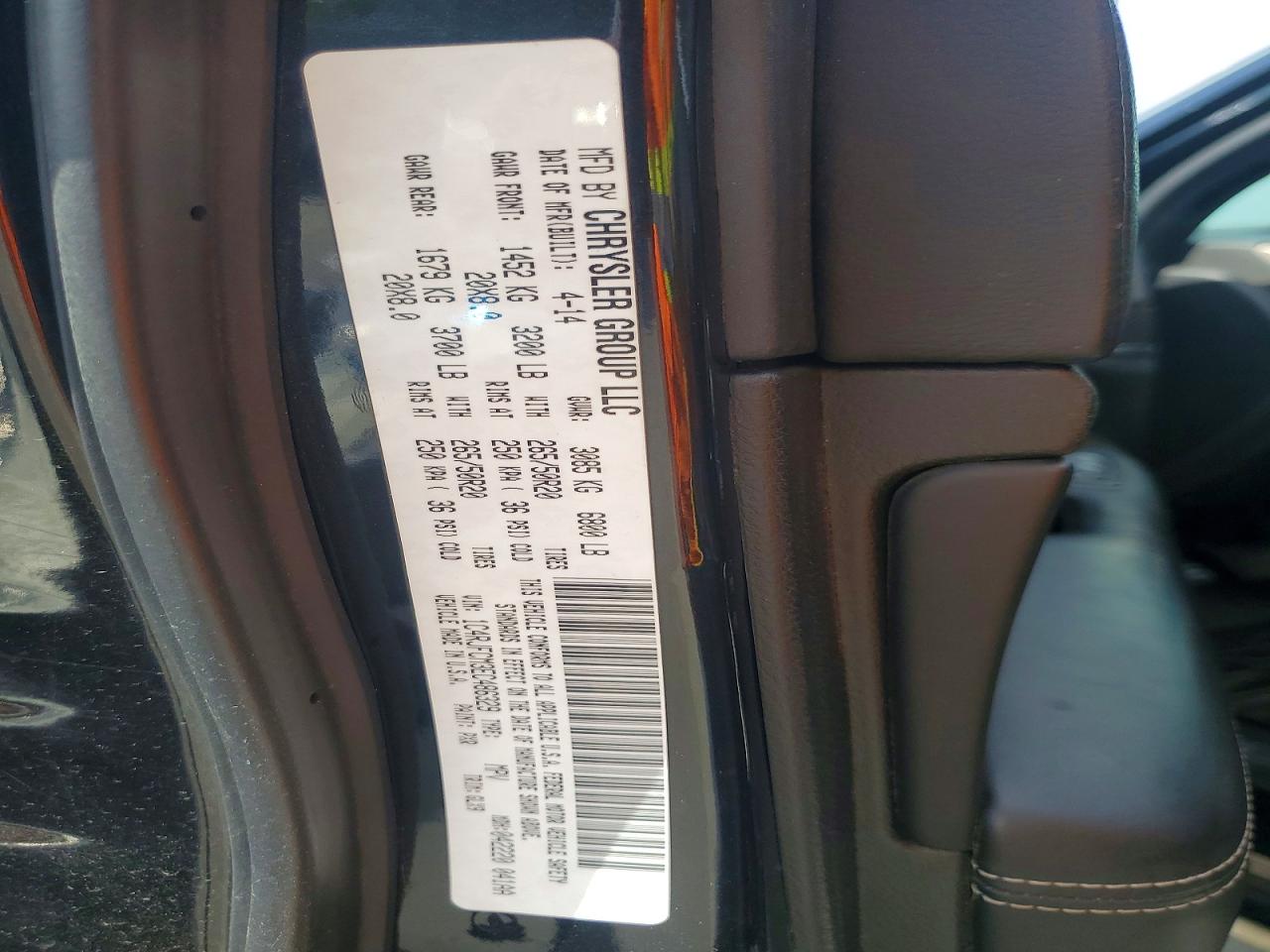 2014 Jeep Grand Cherokee Overland Black vin: 1C4RJFCM3EC486329
