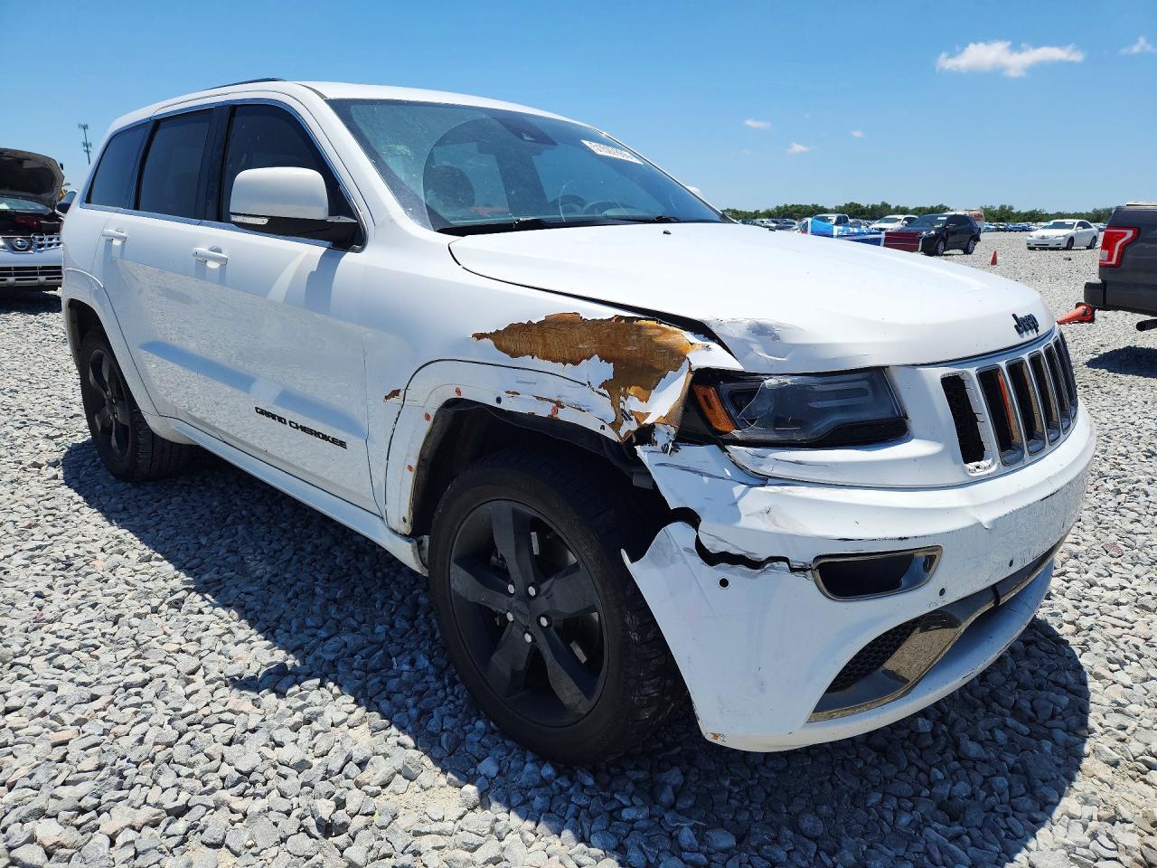 2015 Jeep Grand Cherokee Overland White vin: 1C4RJFCM3FC113034