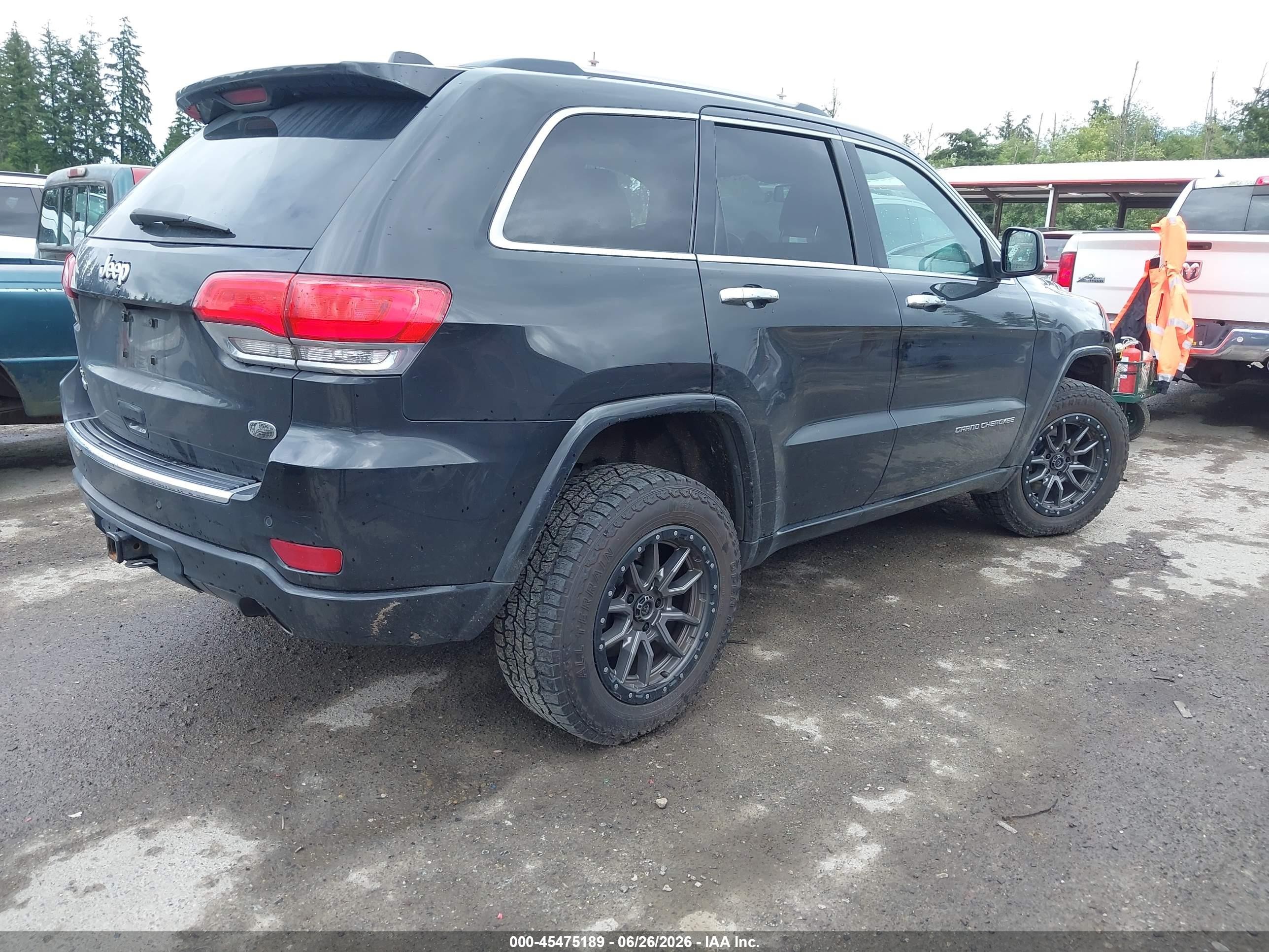 2015 Jeep Grand Cherokee Overland Black vin: 1C4RJFCM3FC711608