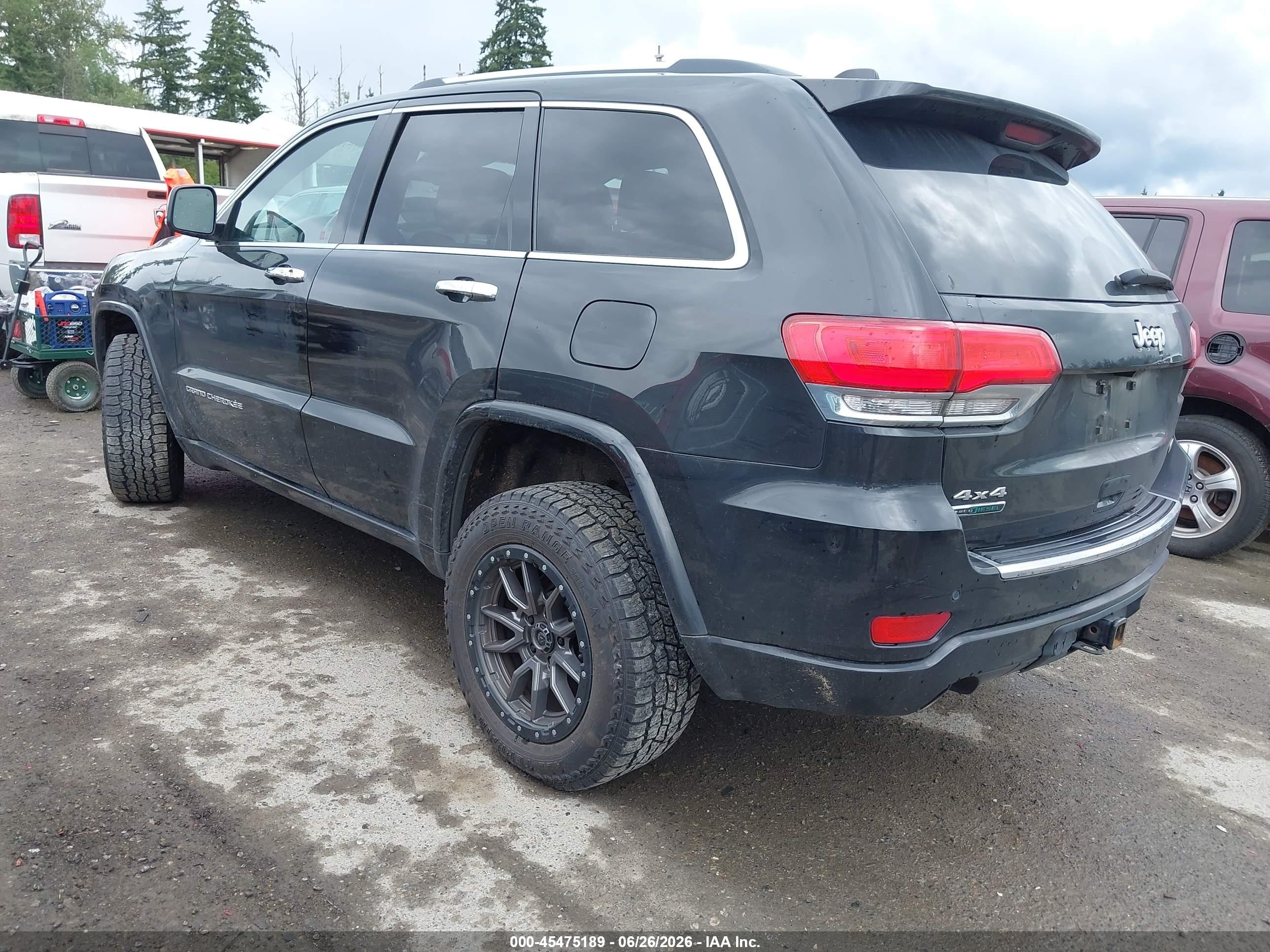 2015 Jeep Grand Cherokee Overland Black vin: 1C4RJFCM3FC711608