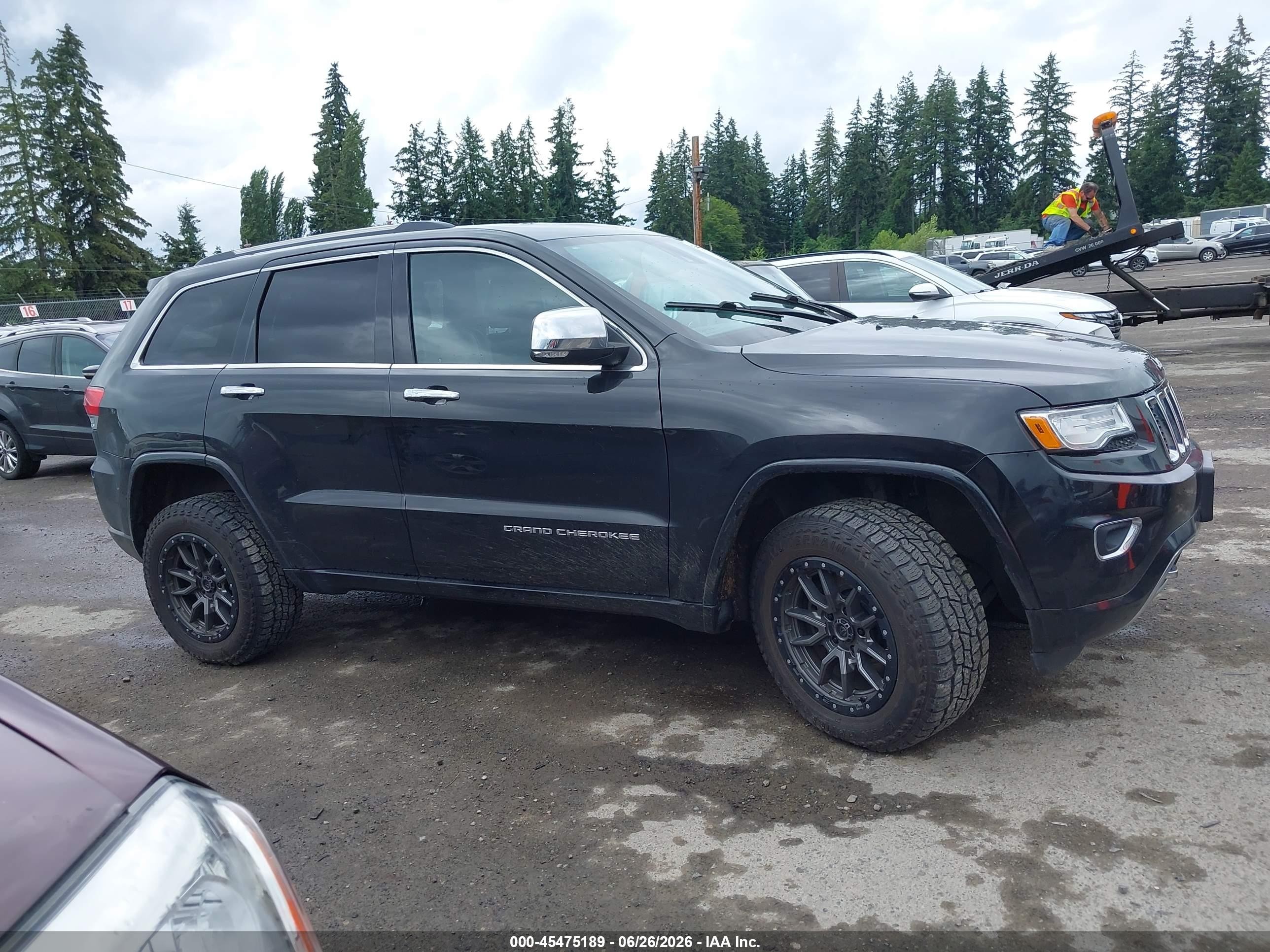 2015 Jeep Grand Cherokee Overland Black vin: 1C4RJFCM3FC711608