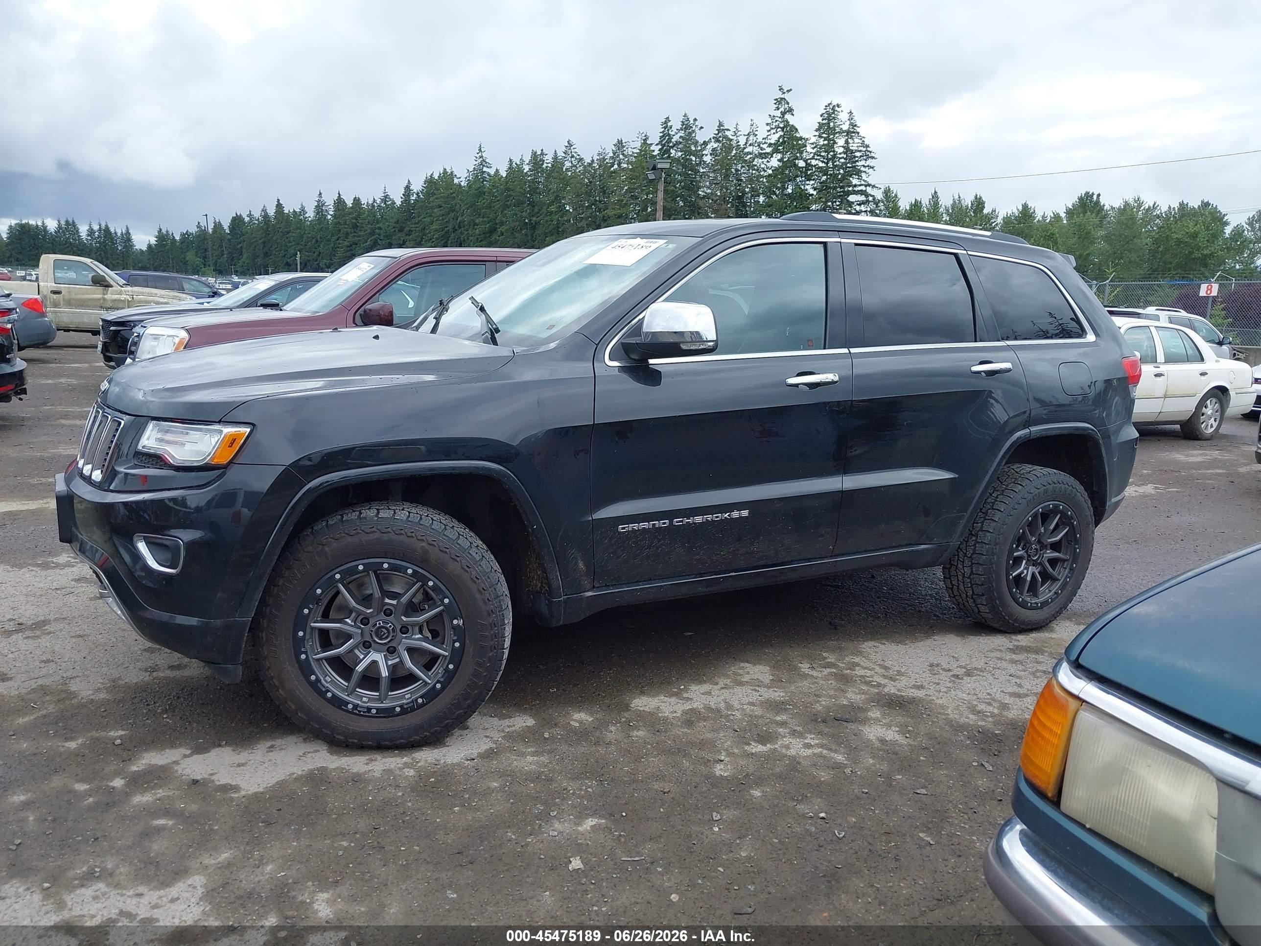 2015 Jeep Grand Cherokee Overland Black vin: 1C4RJFCM3FC711608