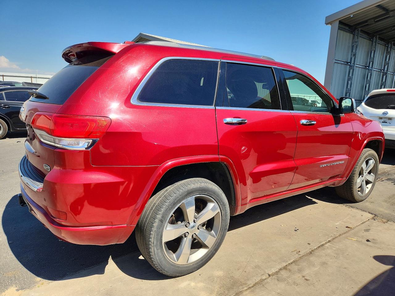 2015 Jeep Grand Cherokee Overland Red vin: 1C4RJFCM3FC916443