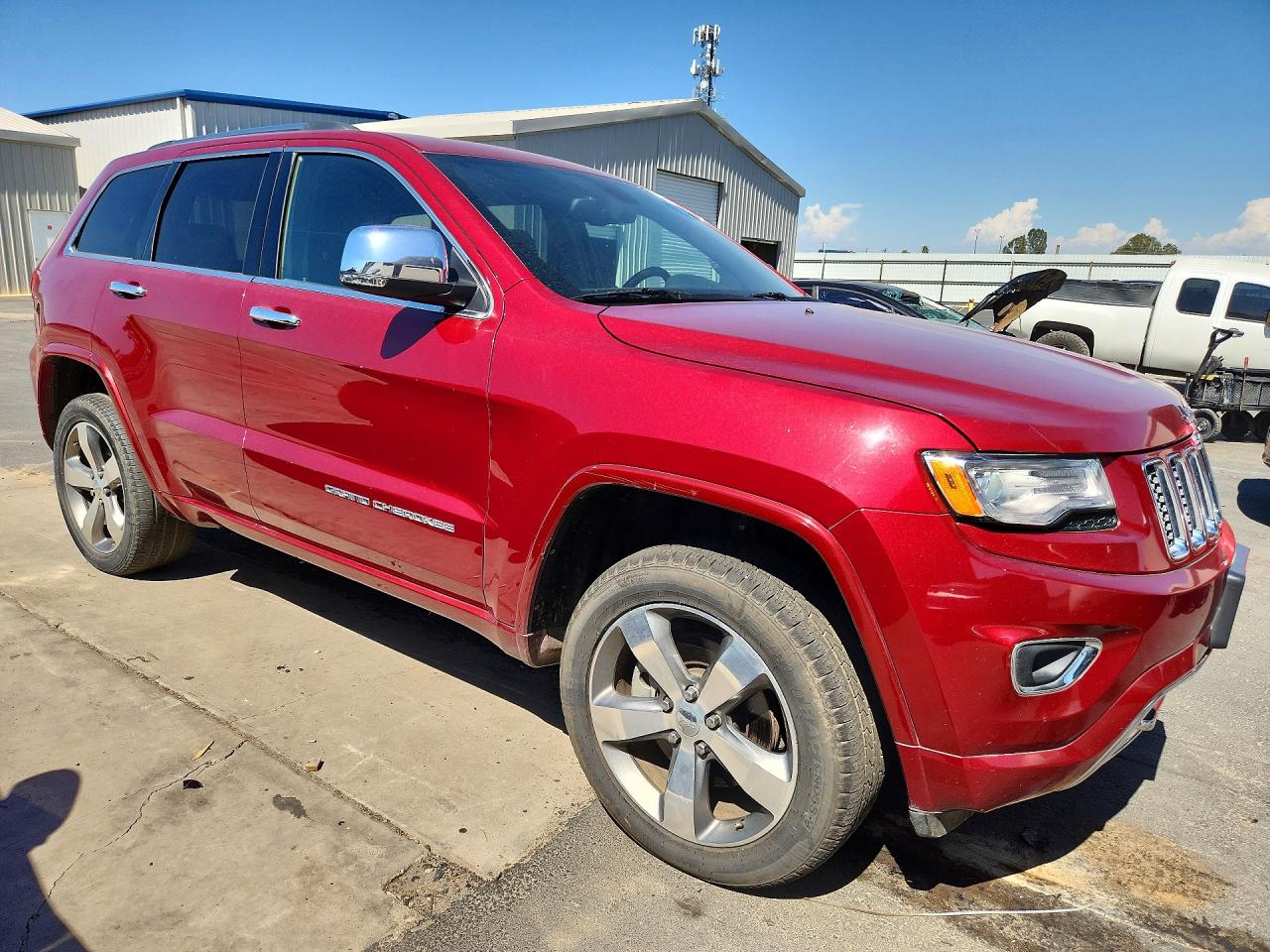 2015 Jeep Grand Cherokee Overland Red vin: 1C4RJFCM3FC916443