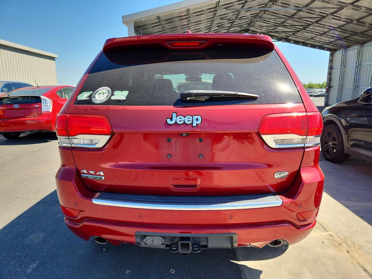 2015 Jeep Grand Cherokee Overland Red vin: 1C4RJFCM3FC916443
