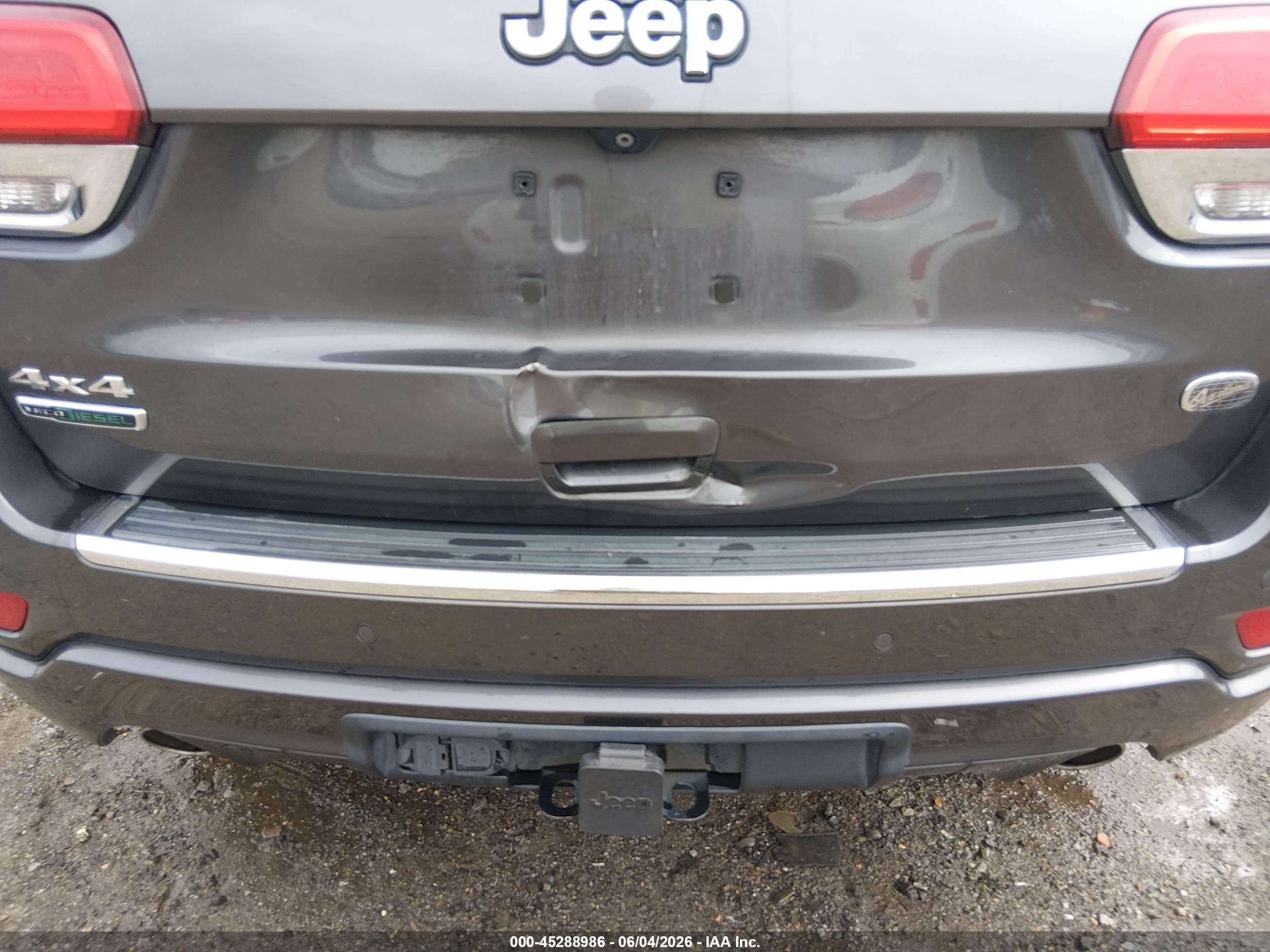 2014 Jeep Grand Cherokee Overland Gray vin: 1C4RJFCM4EC551219