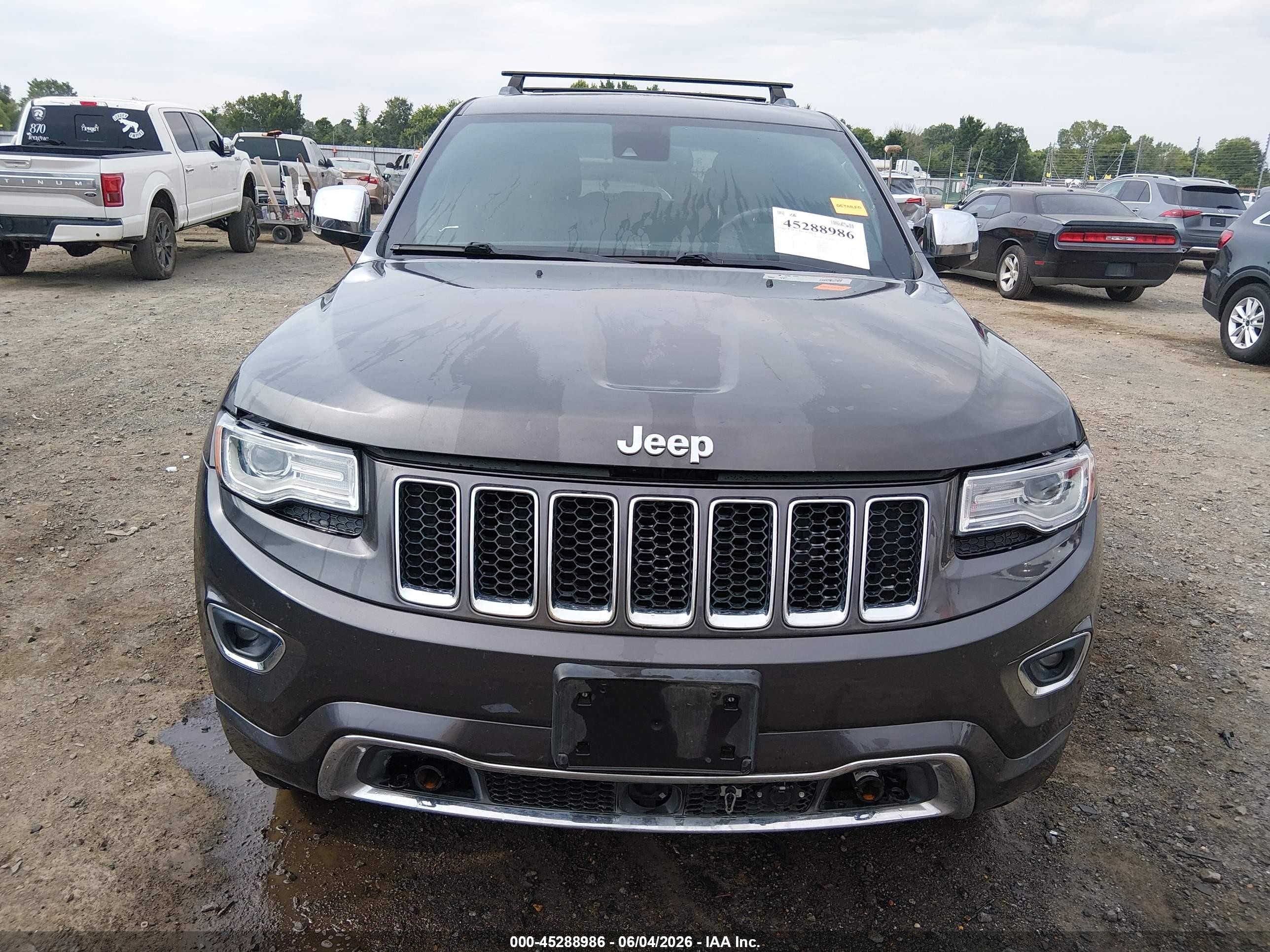 2014 Jeep Grand Cherokee Overland Gray vin: 1C4RJFCM4EC551219