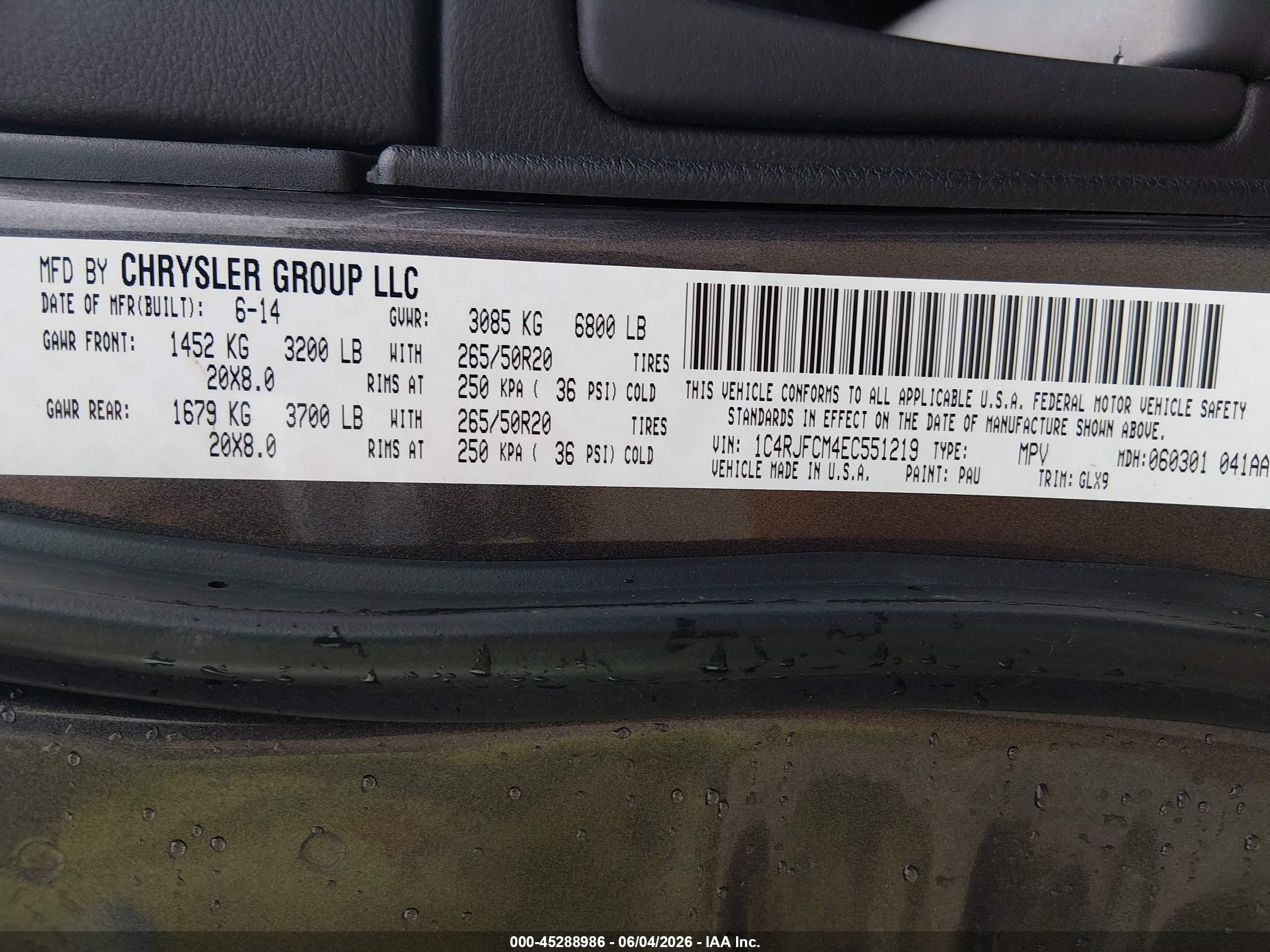 2014 Jeep Grand Cherokee Overland Gray vin: 1C4RJFCM4EC551219