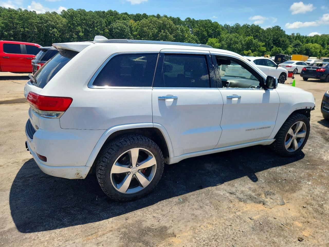 2014 Jeep Grand Cherokee Overland White vin: 1C4RJFCM5EC298623