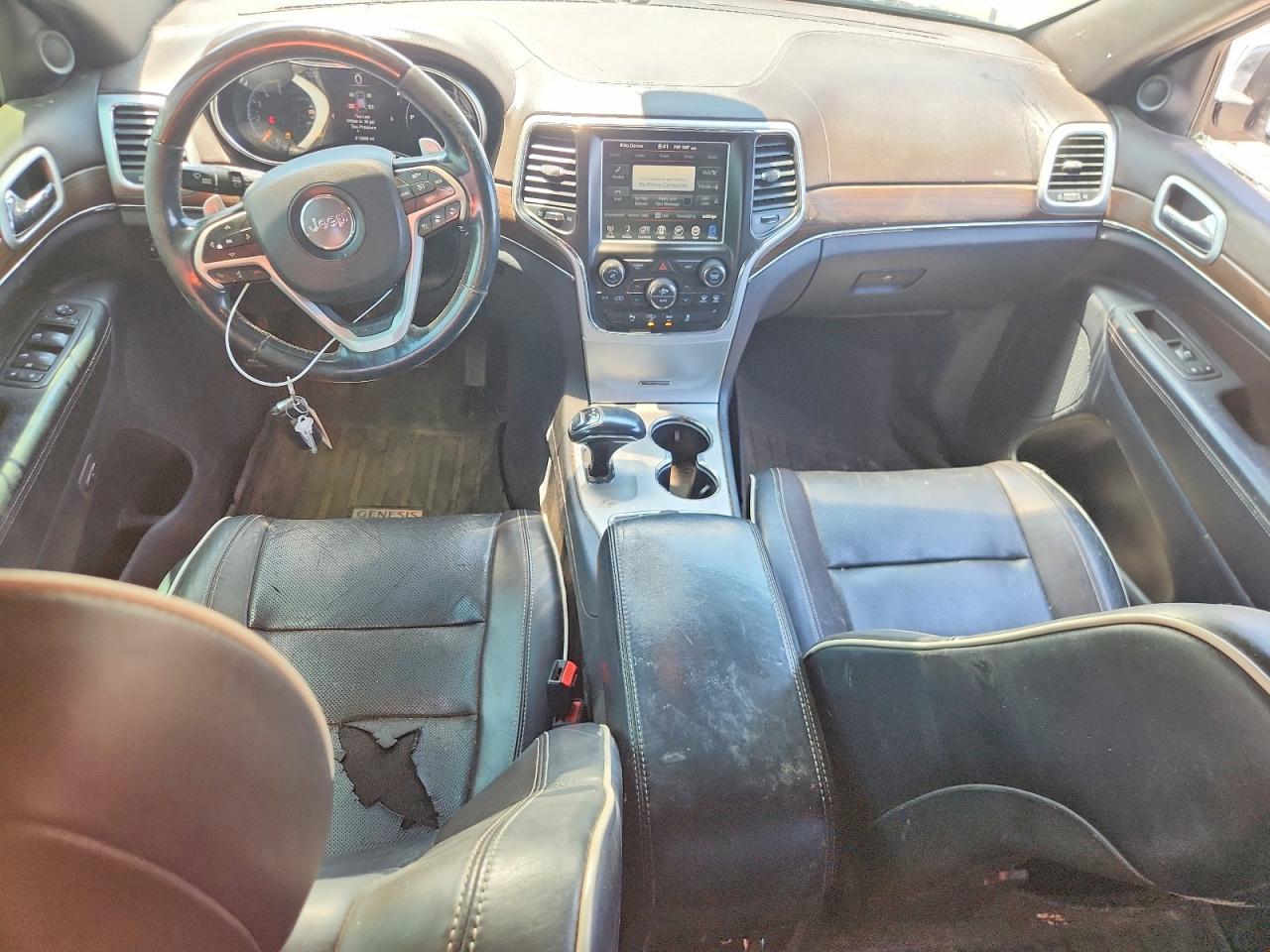 2014 Jeep Grand Cherokee Overland White vin: 1C4RJFCM5EC298623
