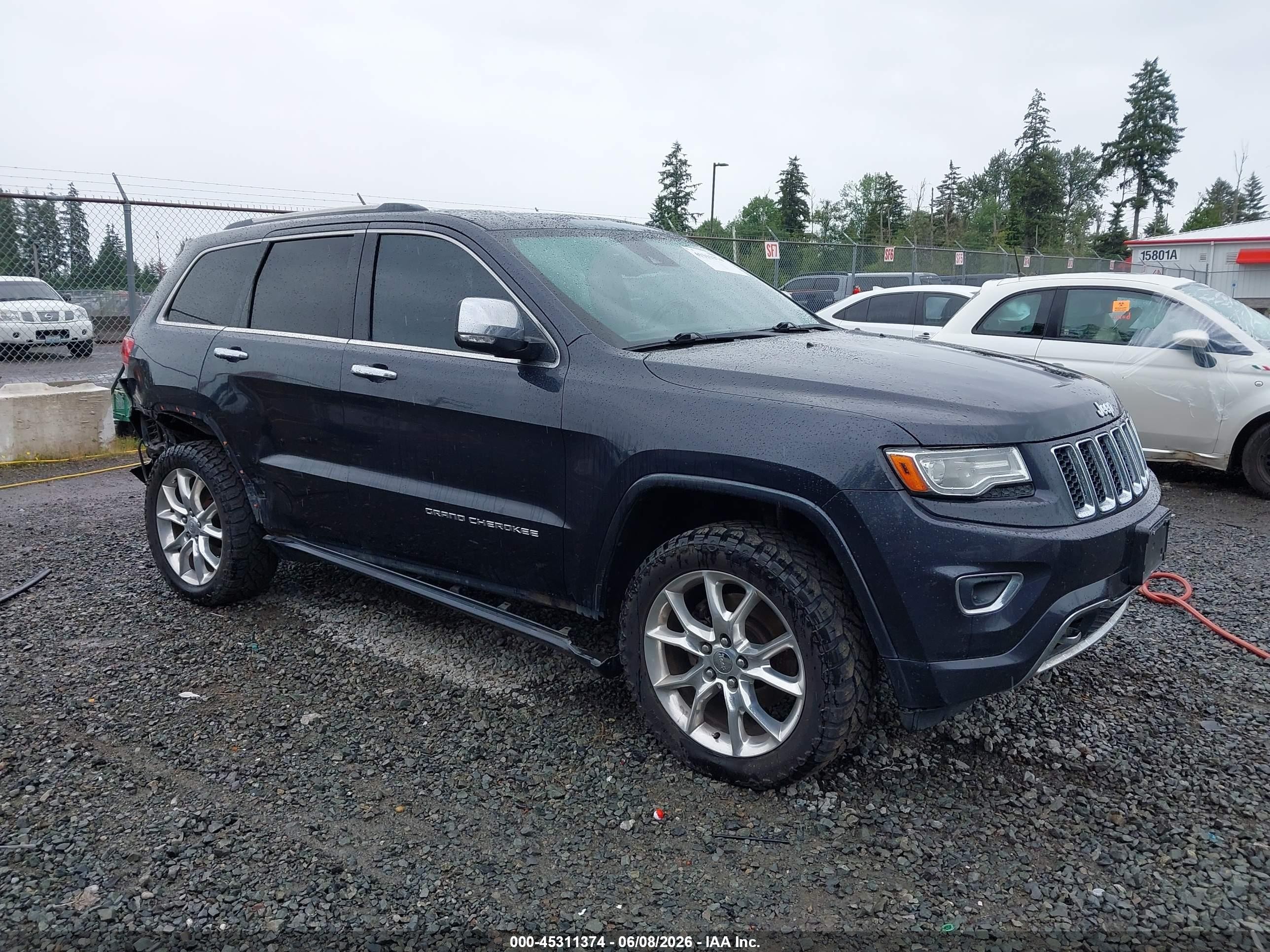 2014 Jeep Grand Cherokee Overland Blue vin: 1C4RJFCM5EC523607
