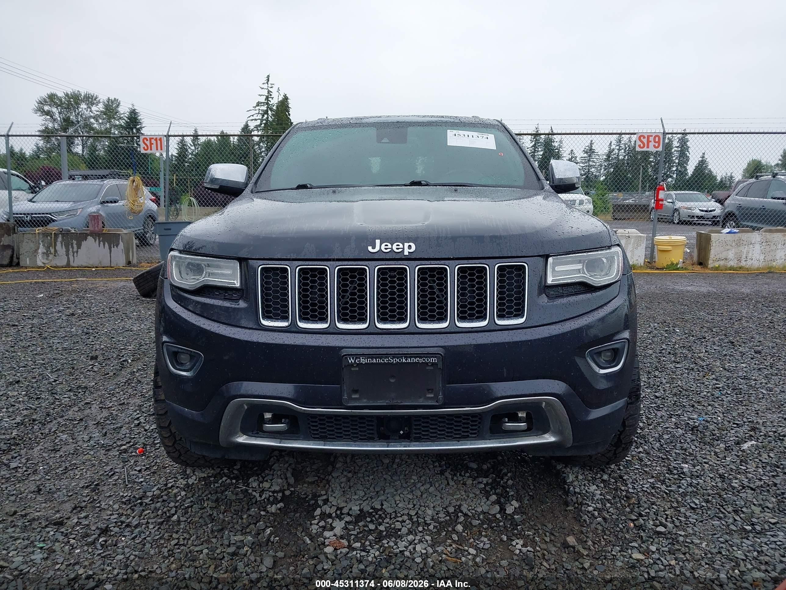 2014 Jeep Grand Cherokee Overland Blue vin: 1C4RJFCM5EC523607