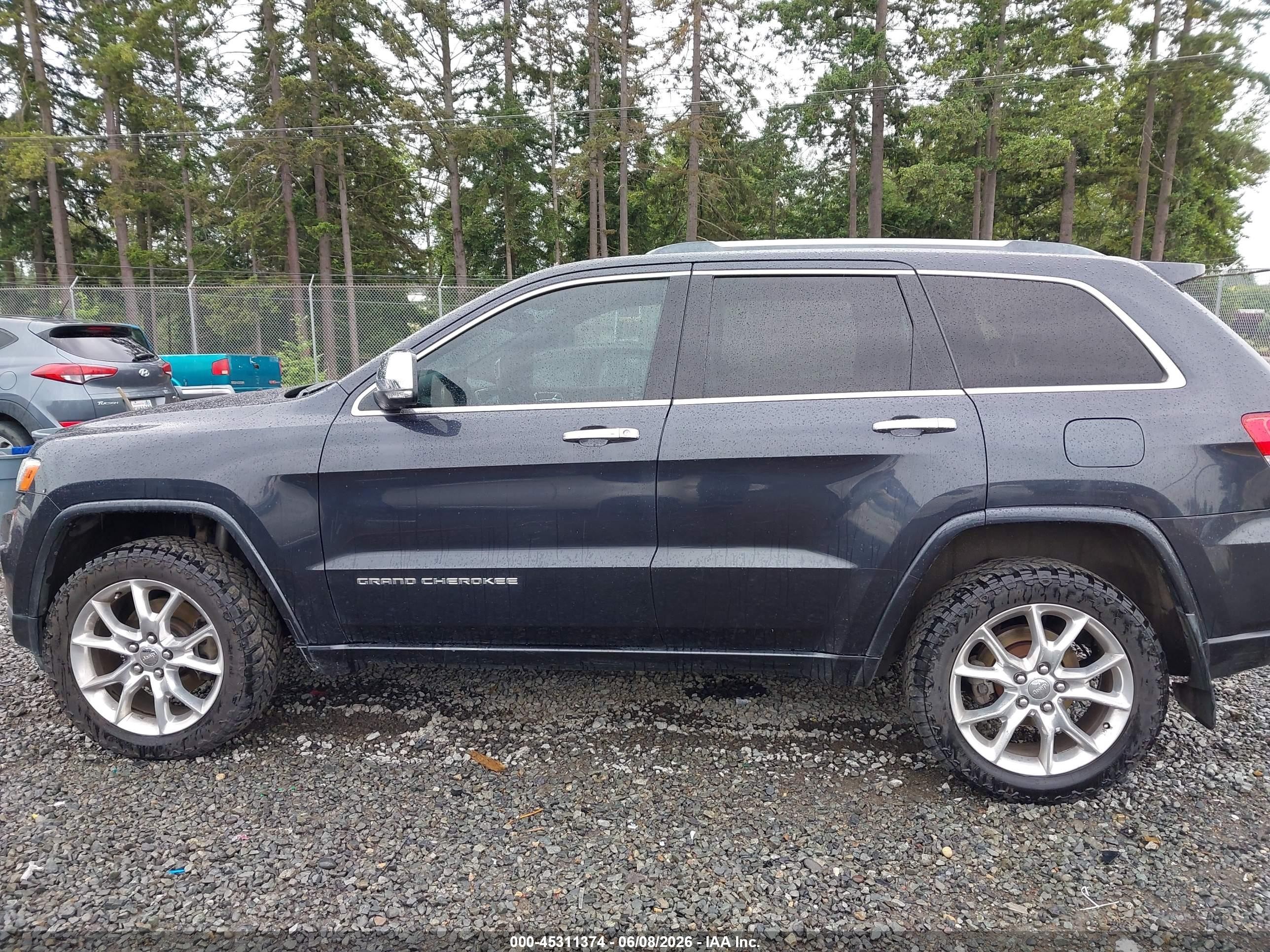 2014 Jeep Grand Cherokee Overland Blue vin: 1C4RJFCM5EC523607