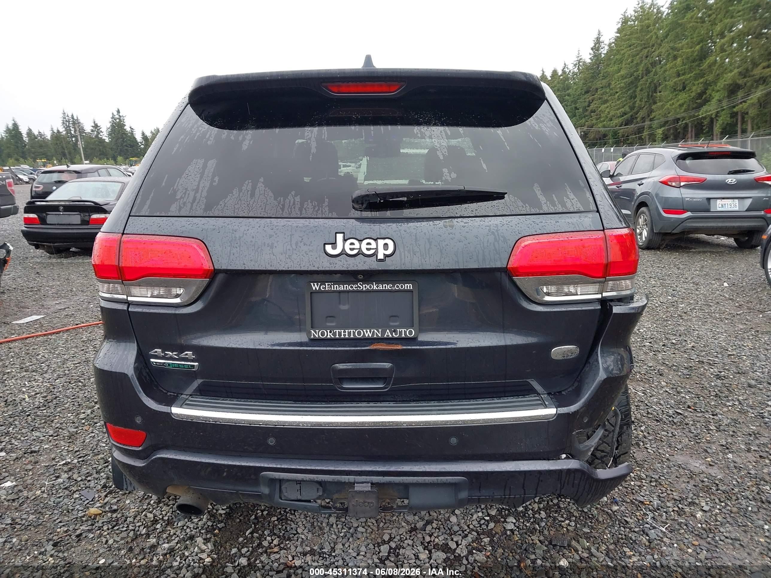 2014 Jeep Grand Cherokee Overland Blue vin: 1C4RJFCM5EC523607