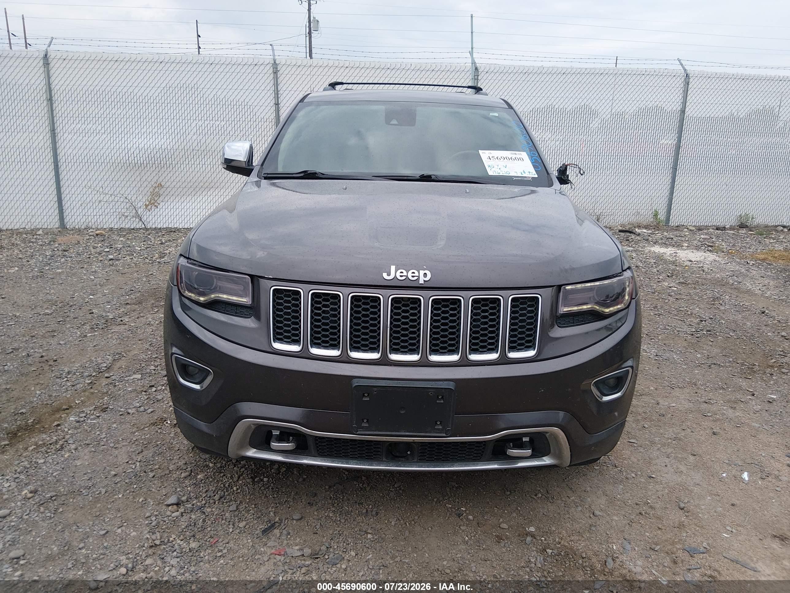 2015 Jeep Grand Cherokee Overland Gray vin: 1C4RJFCM5FC242148