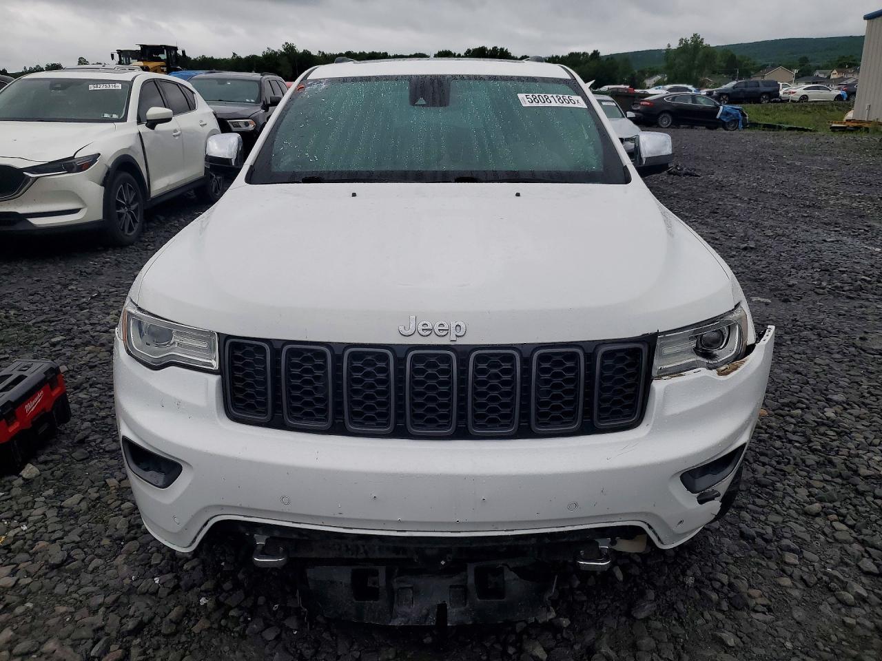 2015 Jeep Grand Cherokee Overland White vin: 1C4RJFCM5FC714493