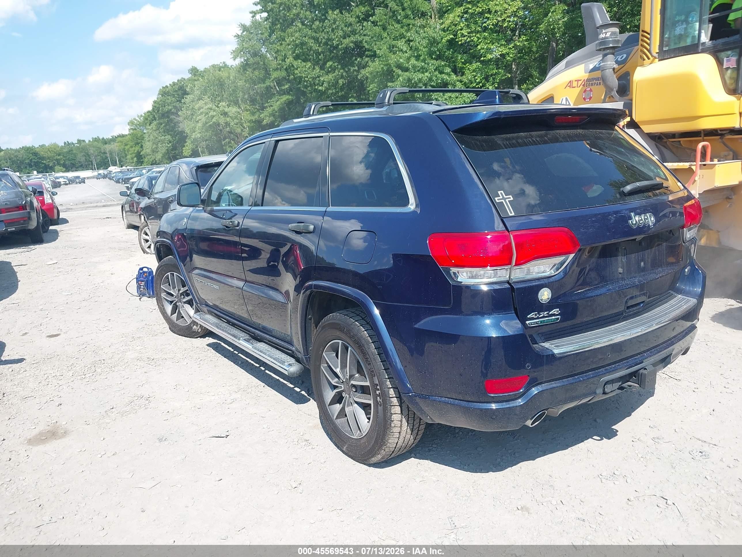 2014 Jeep Grand Cherokee Overland Blue vin: 1C4RJFCM6EC326008