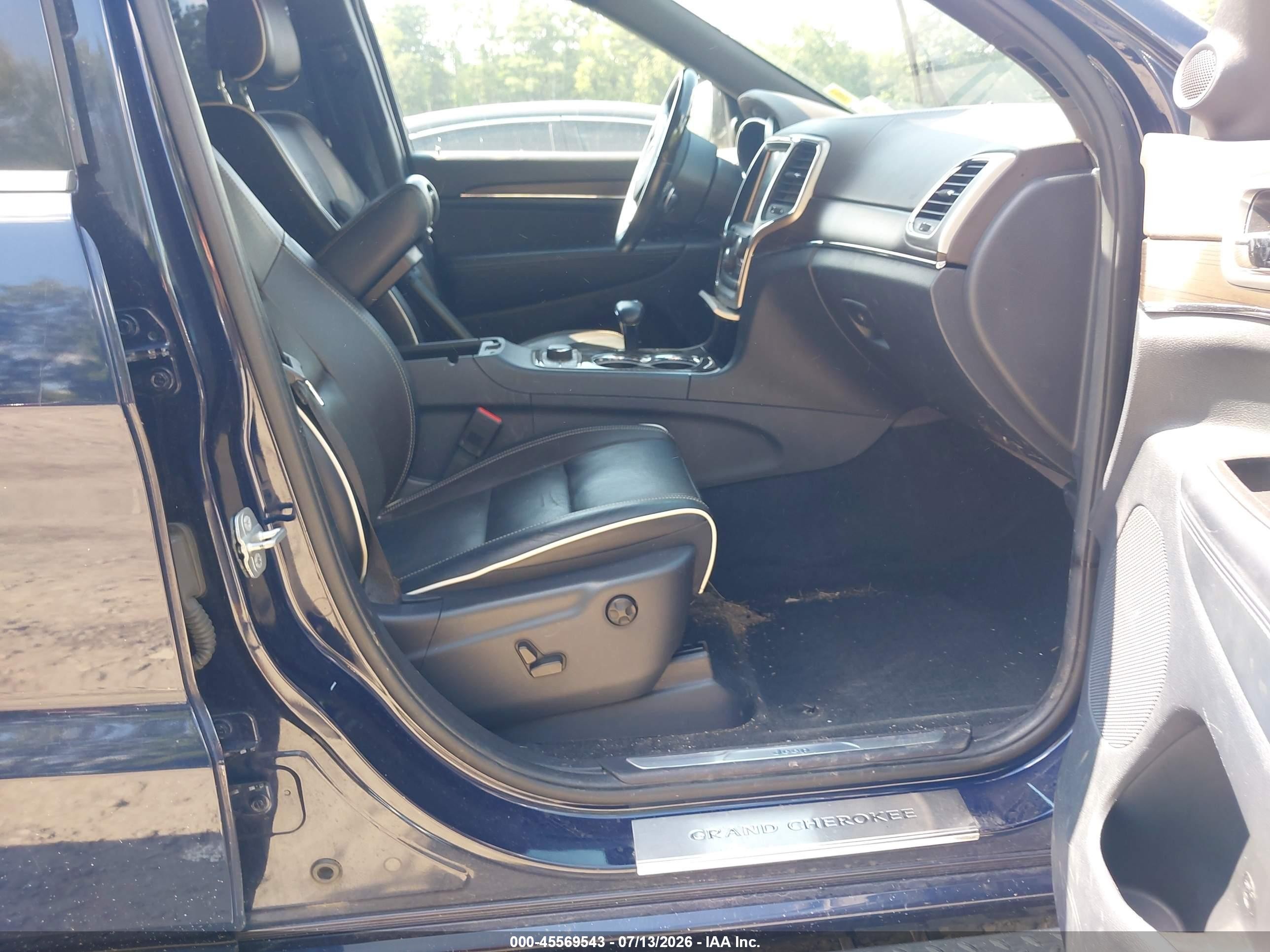2014 Jeep Grand Cherokee Overland Blue vin: 1C4RJFCM6EC326008