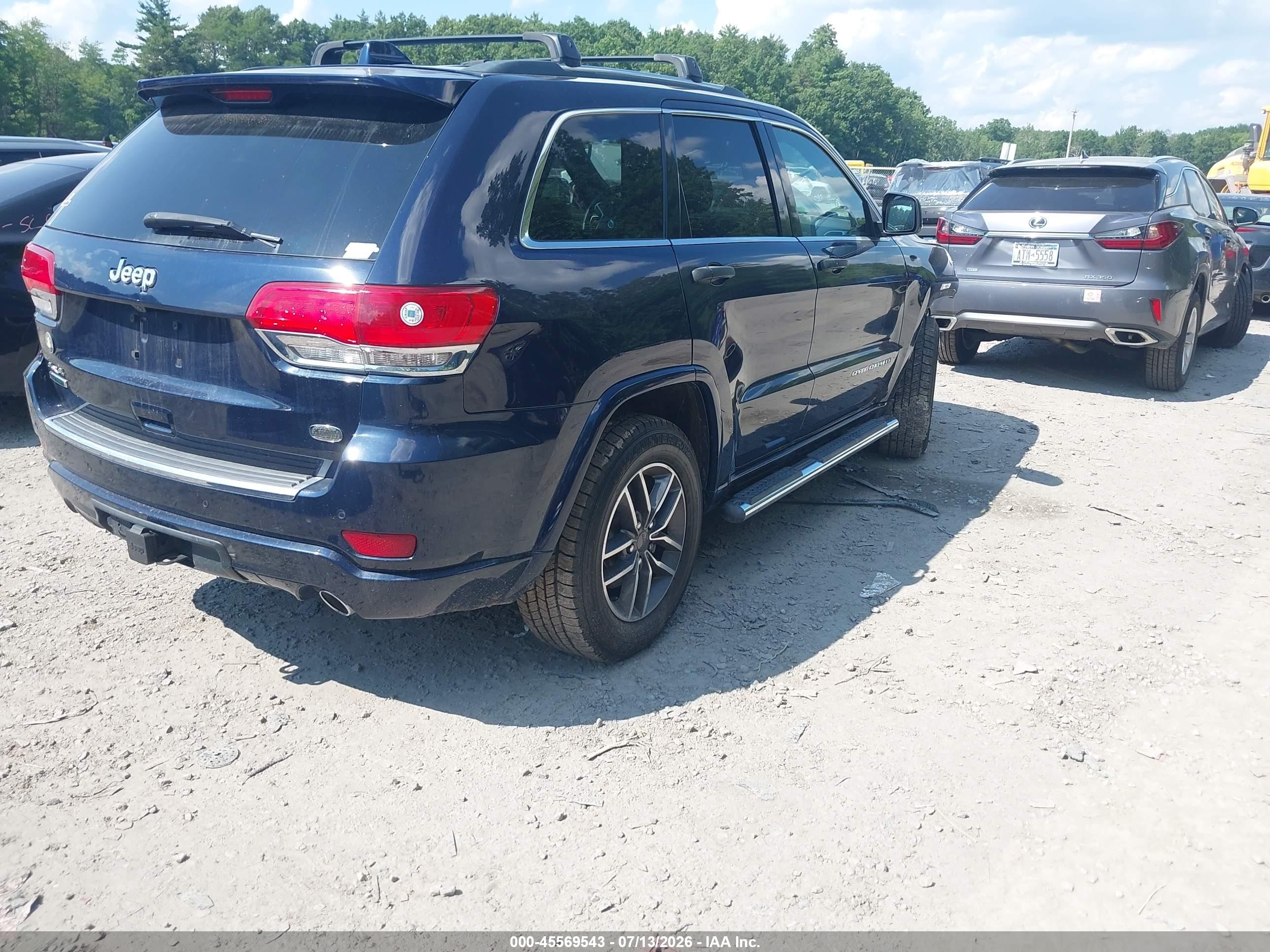 2014 Jeep Grand Cherokee Overland Blue vin: 1C4RJFCM6EC326008