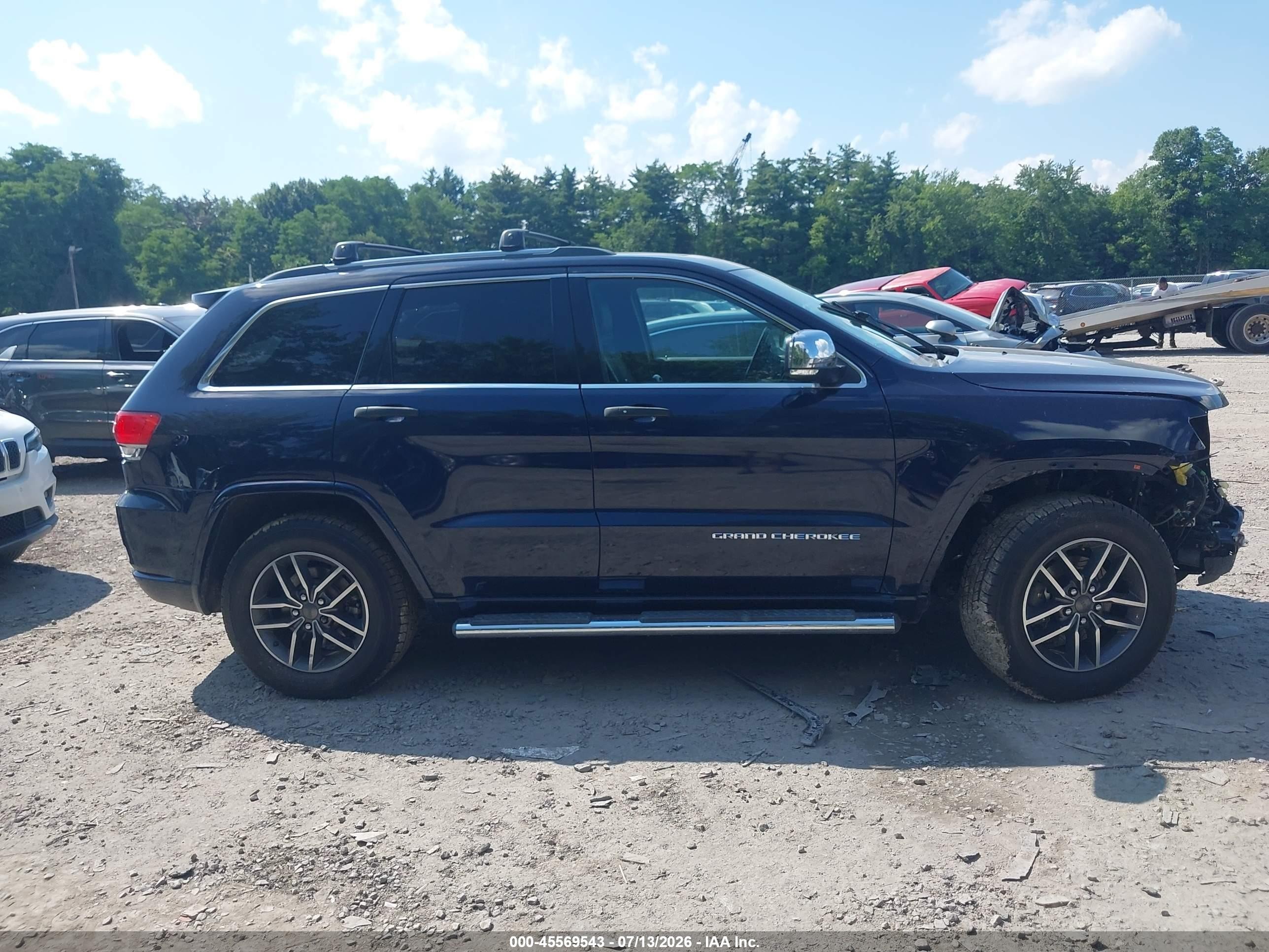 2014 Jeep Grand Cherokee Overland Blue vin: 1C4RJFCM6EC326008