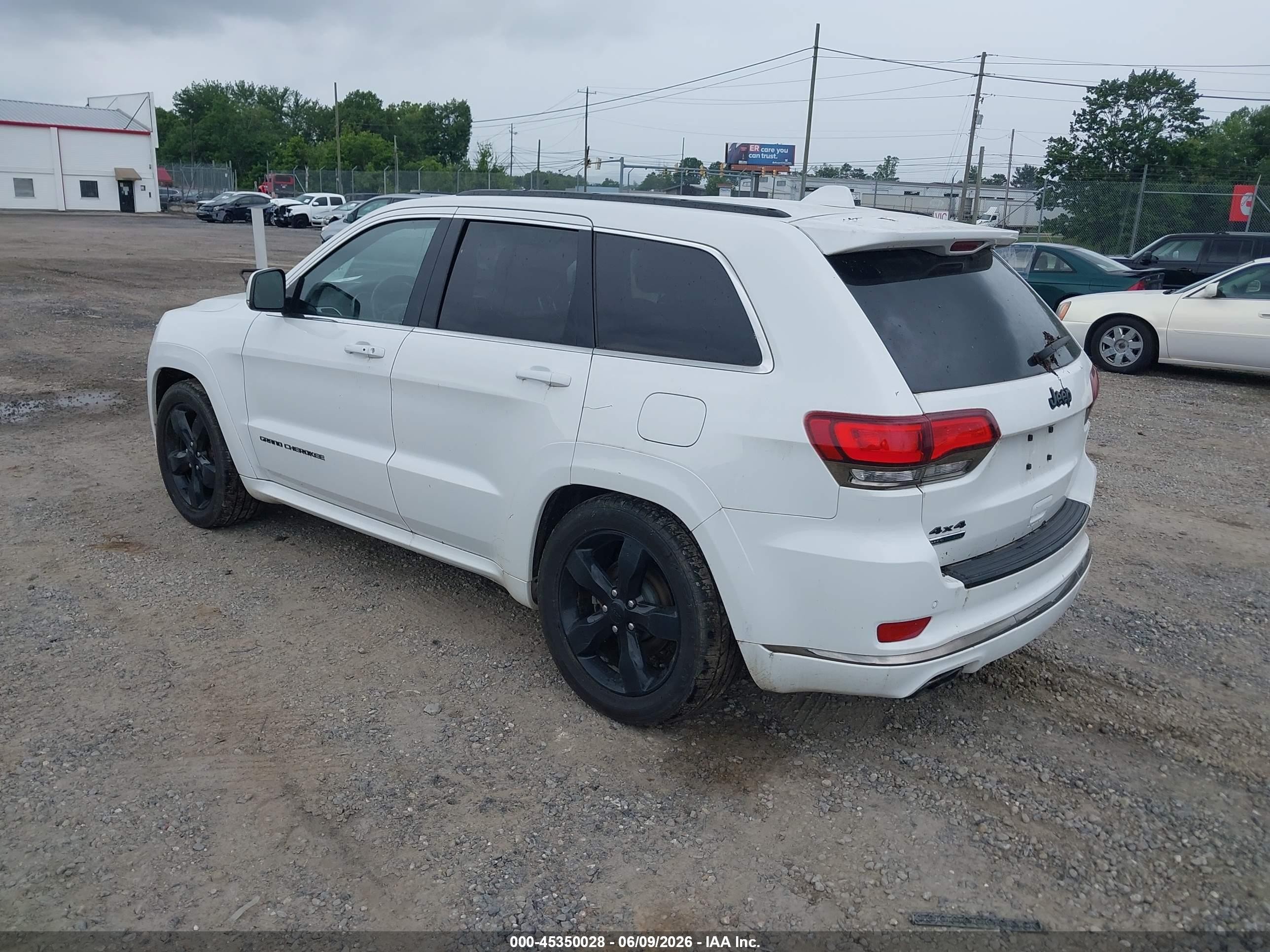 2016 Jeep Grand Cherokee High Altitude White vin: 1C4RJFCM6GC349369