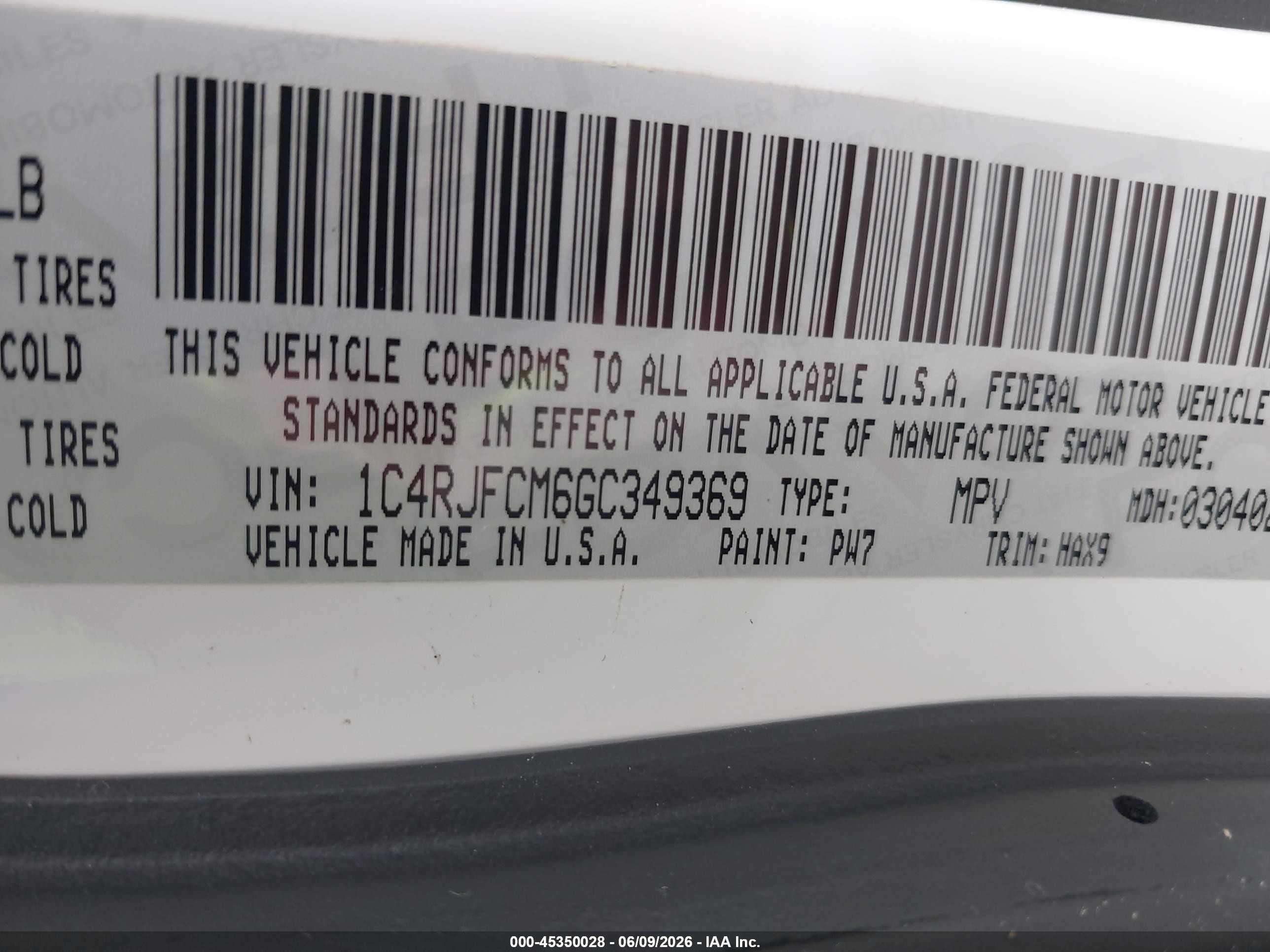 2016 Jeep Grand Cherokee High Altitude White vin: 1C4RJFCM6GC349369