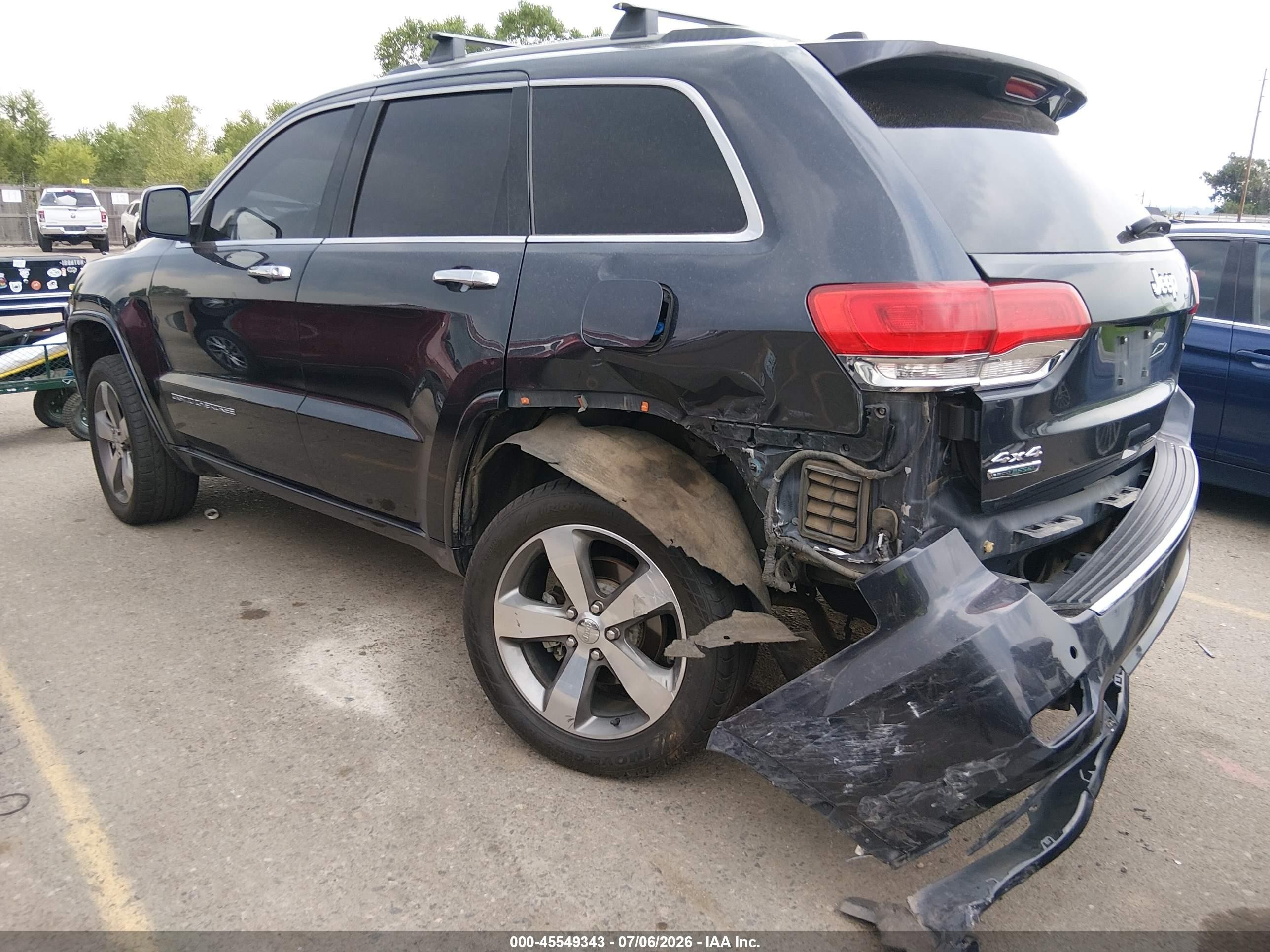 2015 Jeep Grand Cherokee Overland Gray vin: 1C4RJFCM7FC162317