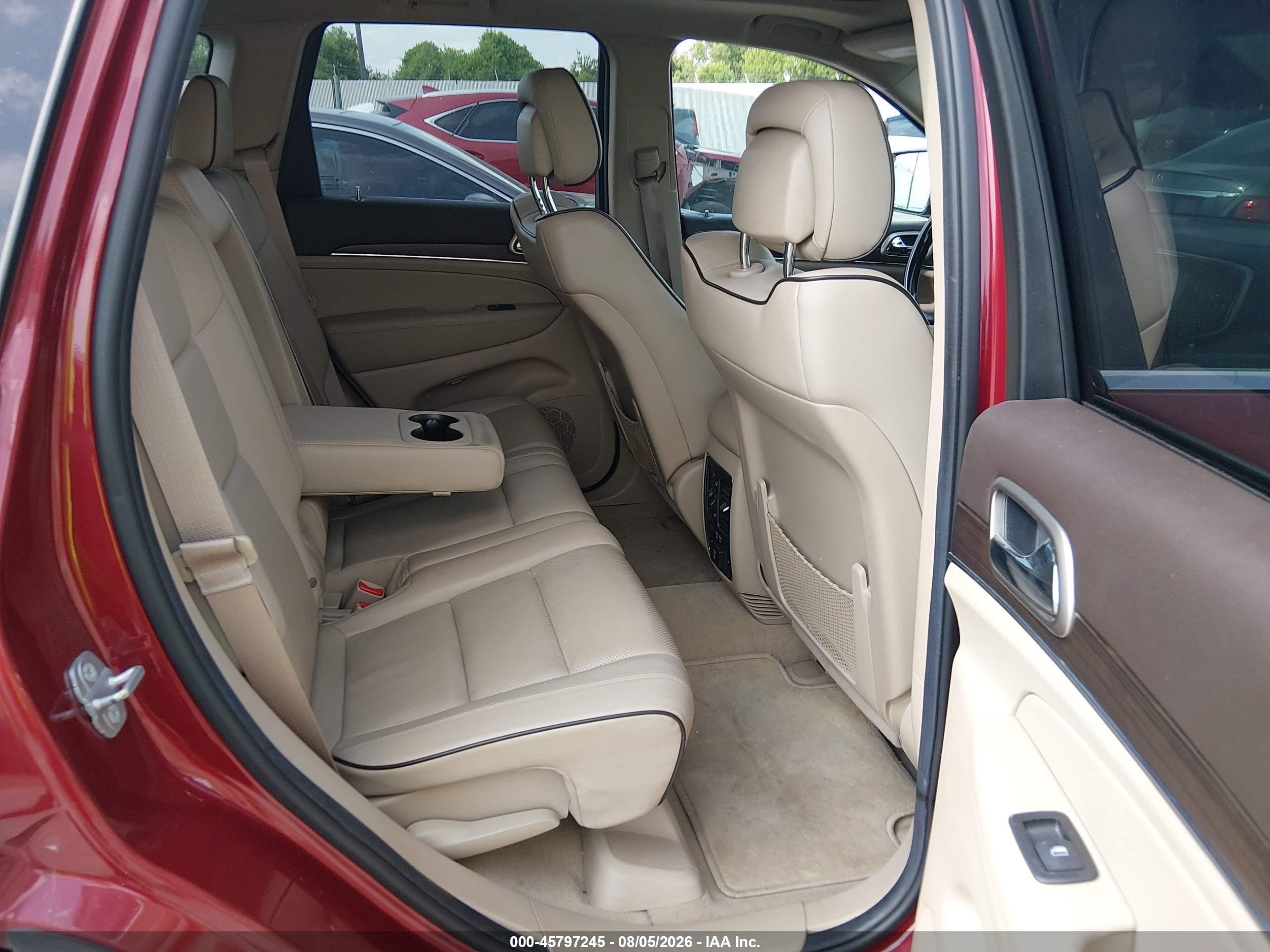 2014 Jeep Grand Cherokee Overland Red vin: 1C4RJFCM9EC324172
