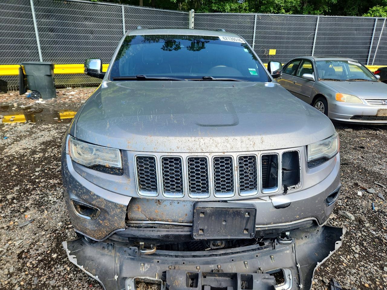 2015 Jeep Grand Cherokee Overland Silver vin: 1C4RJFCM9FC763356