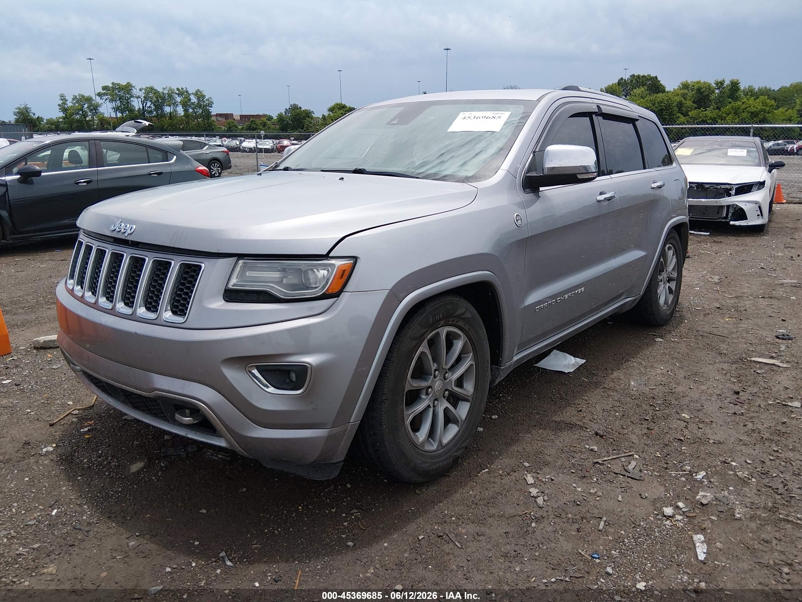 2014 Jeep Grand Cherokee Overland Gray vin: 1C4RJFCMXEC304173