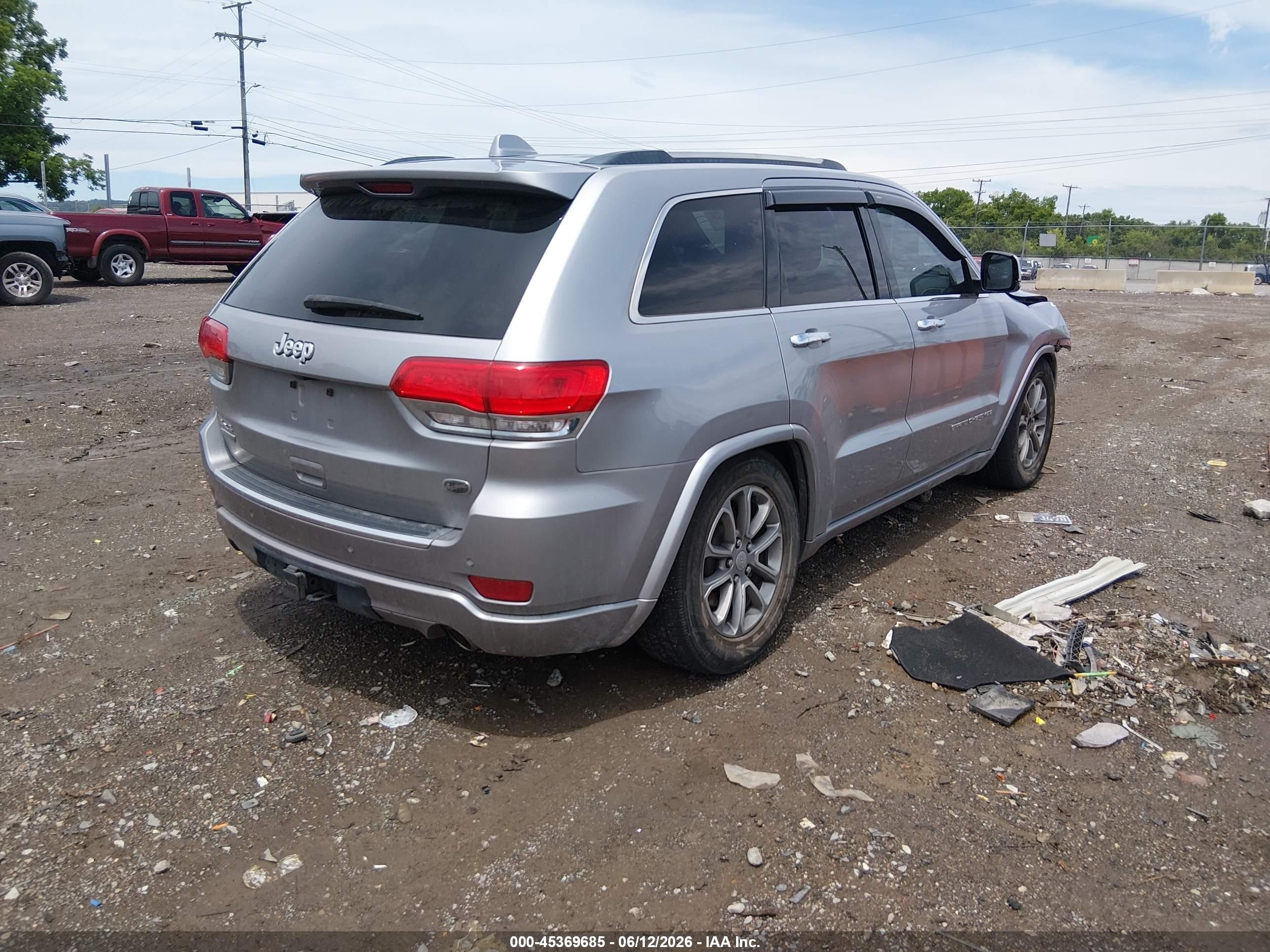 2014 Jeep Grand Cherokee Overland Gray vin: 1C4RJFCMXEC304173