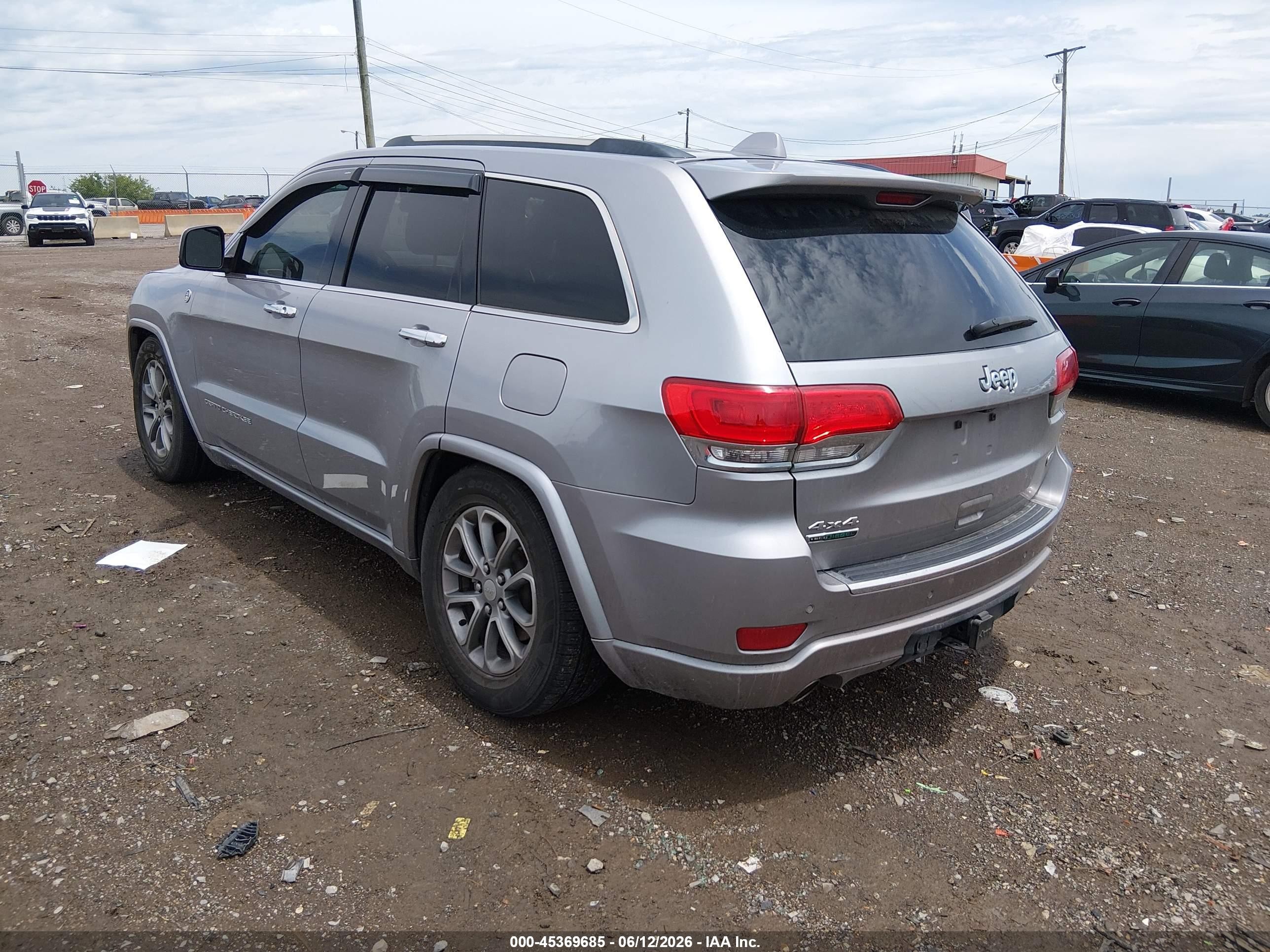 2014 Jeep Grand Cherokee Overland Gray vin: 1C4RJFCMXEC304173