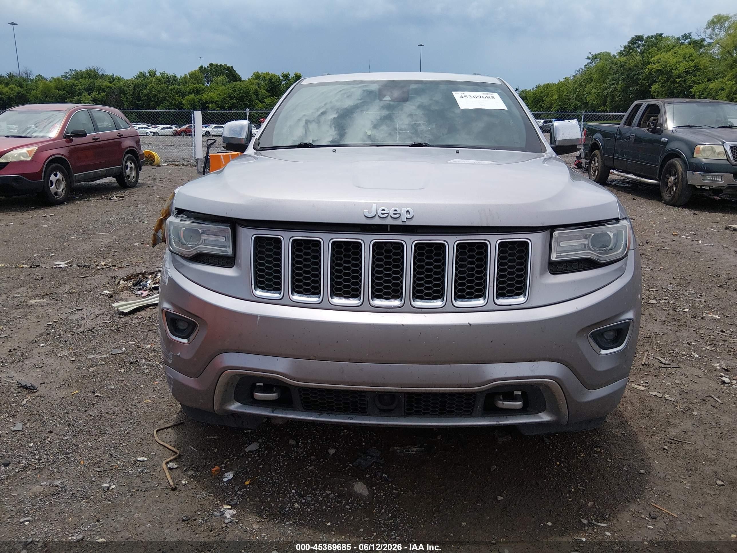 2014 Jeep Grand Cherokee Overland Gray vin: 1C4RJFCMXEC304173