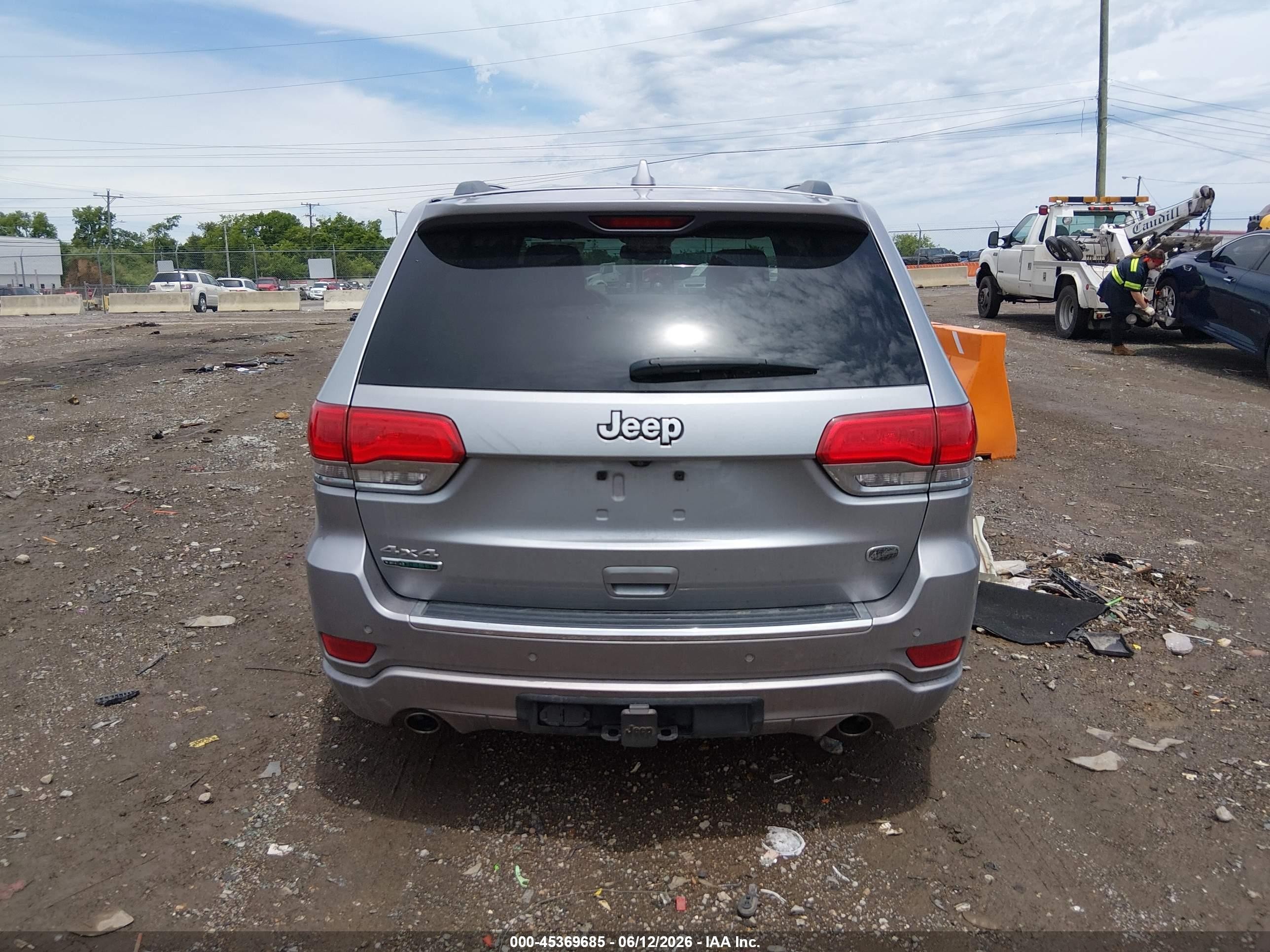 2014 Jeep Grand Cherokee Overland Gray vin: 1C4RJFCMXEC304173
