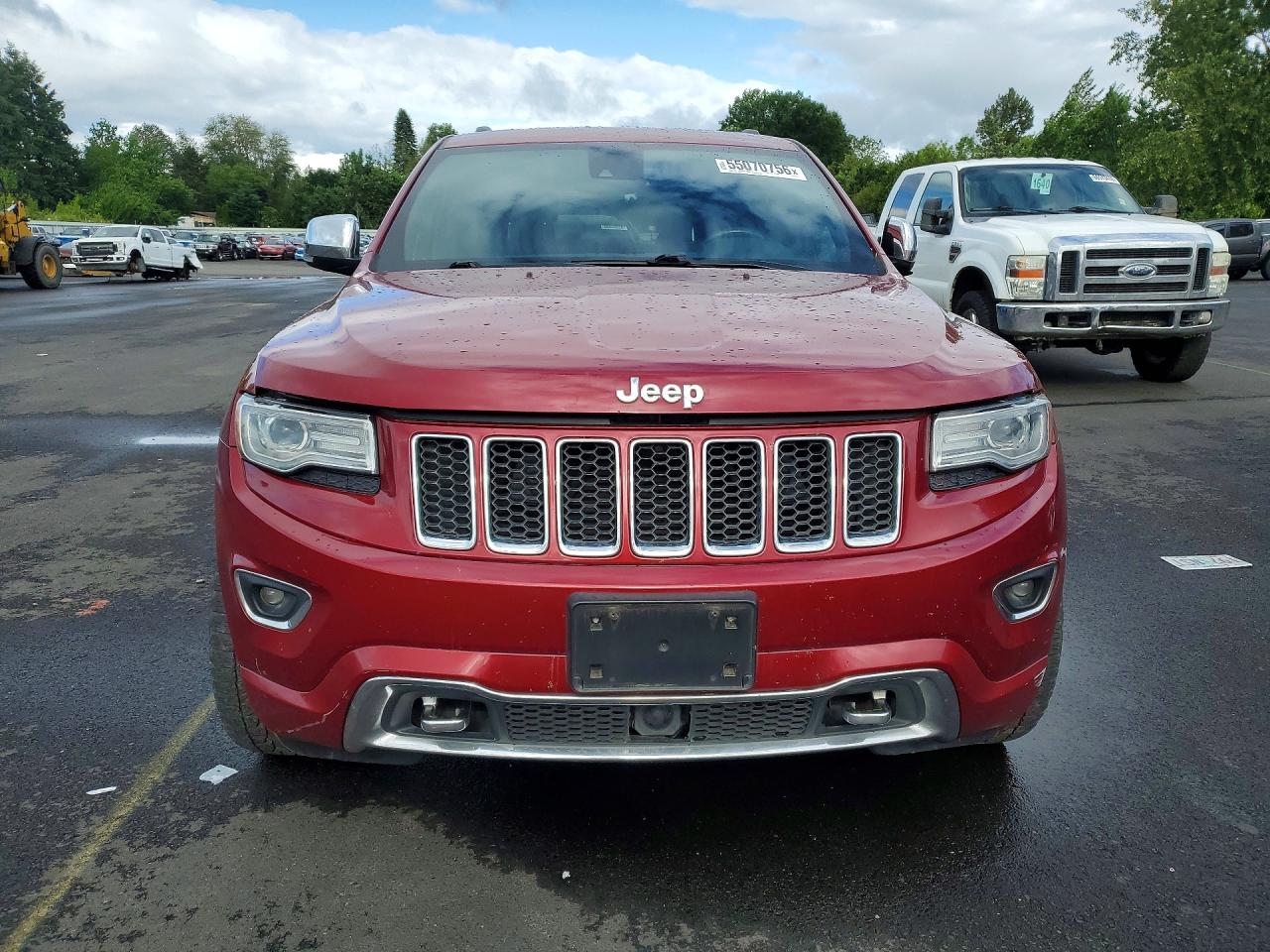 2014 Jeep Grand Cherokee Overland Красный vin: 1C4RJFCMXEC398734