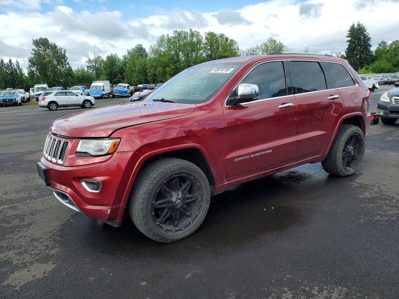 2014 Jeep Grand Cherokee Overland Red vin: 1C4RJFCMXEC398734