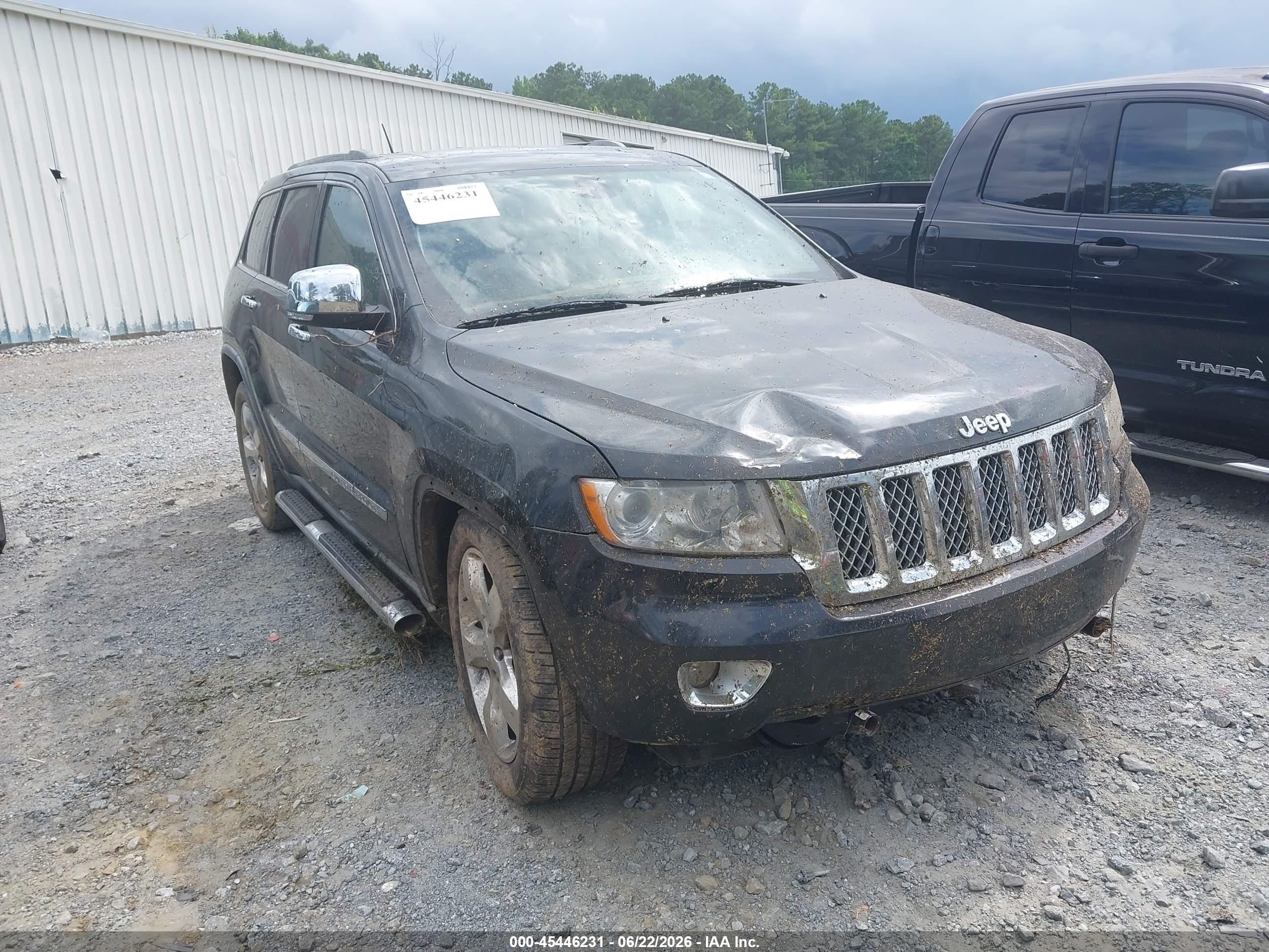 2012 Jeep Grand Cherokee Overland Black vin: 1C4RJFCT0CC185070