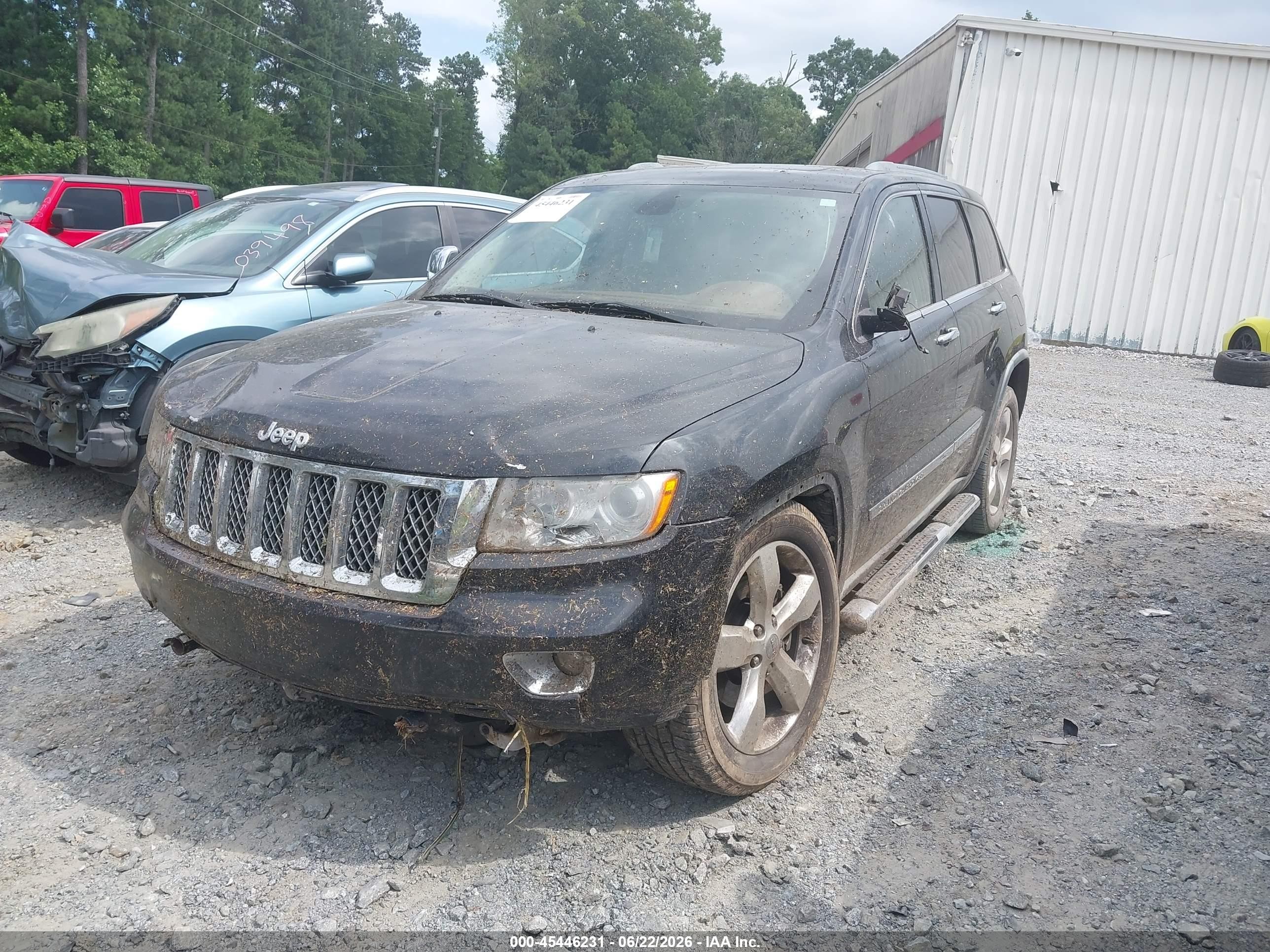 2012 Jeep Grand Cherokee Overland Черный vin: 1C4RJFCT0CC185070