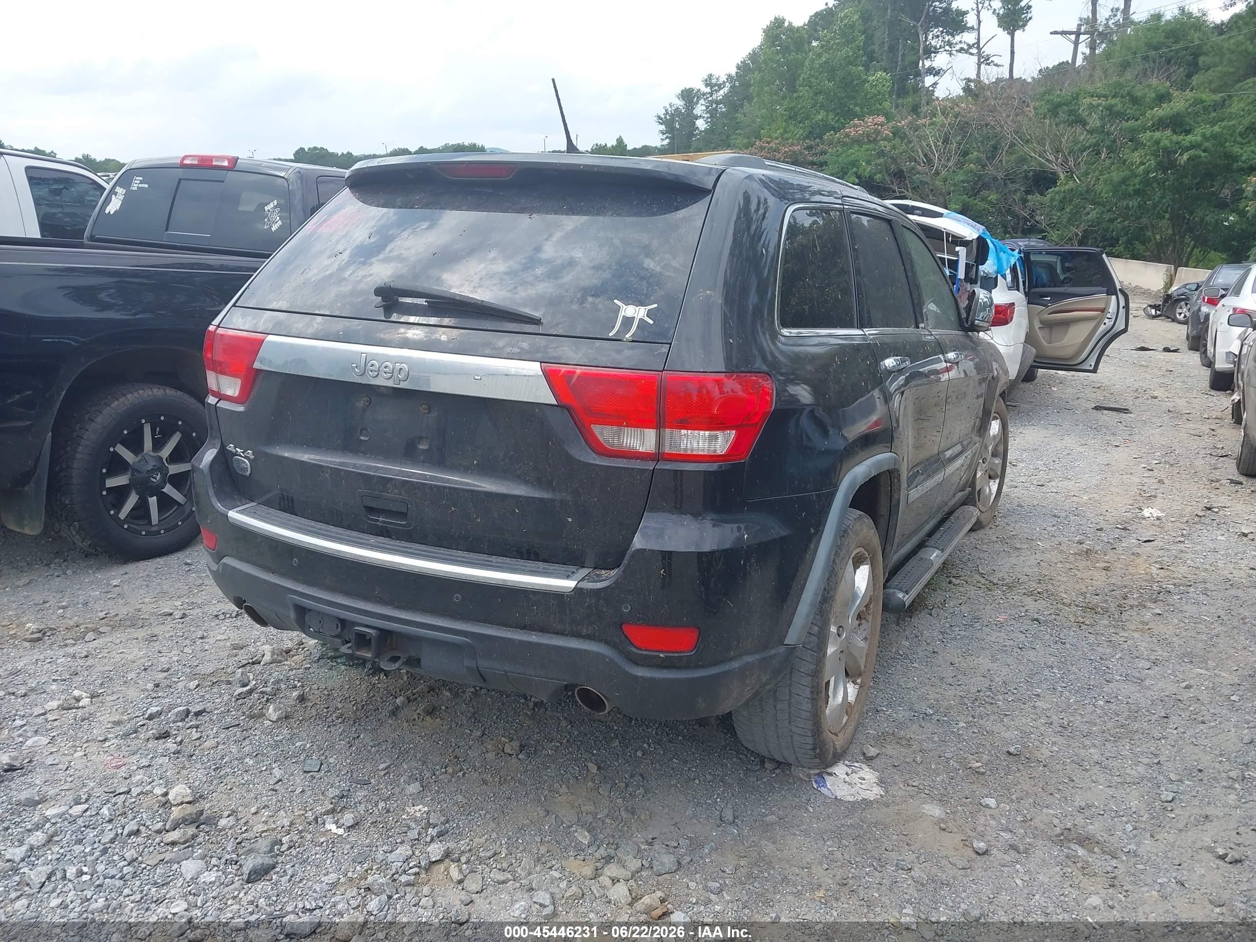 2012 Jeep Grand Cherokee Overland Черный vin: 1C4RJFCT0CC185070