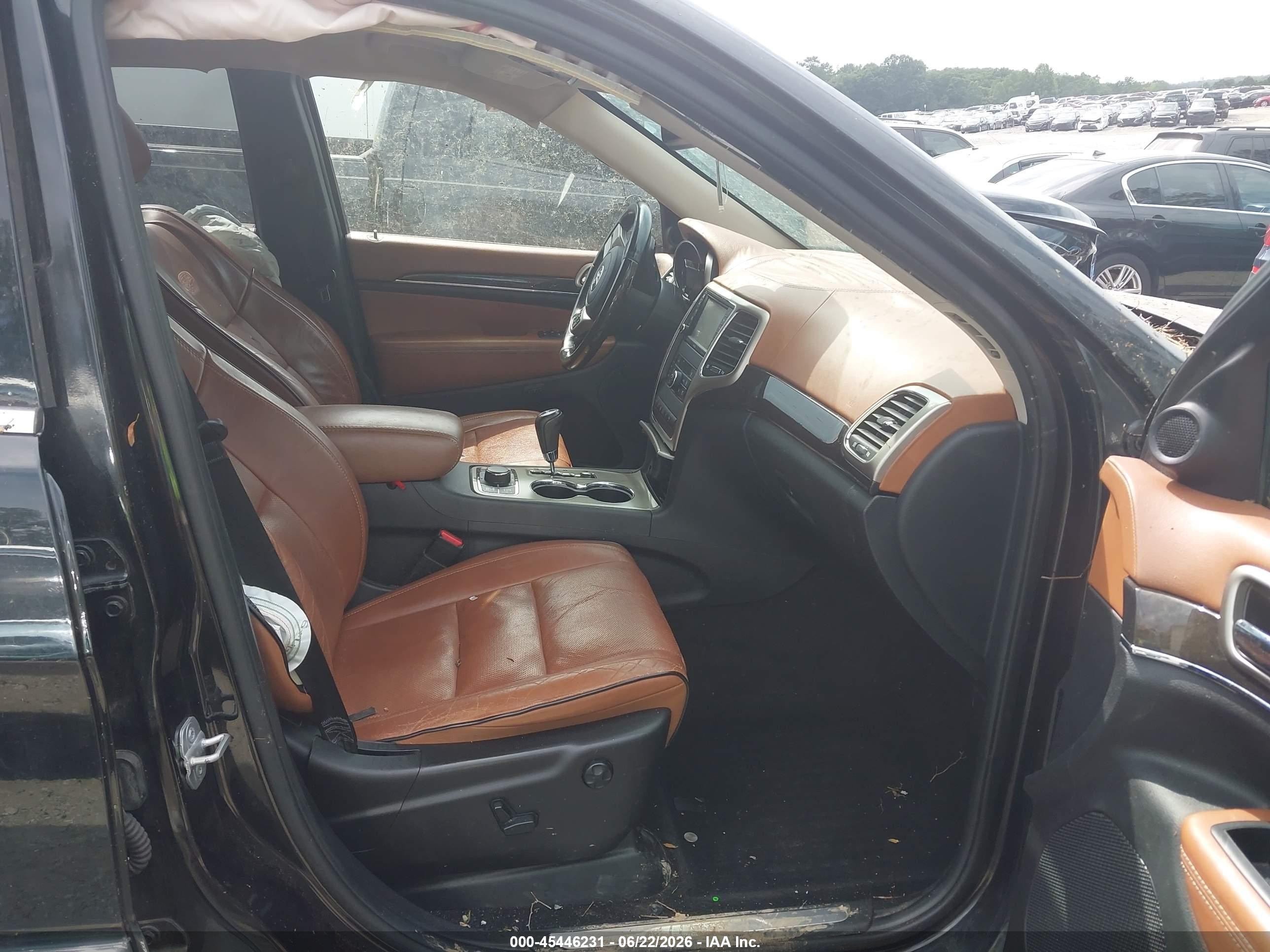 2012 Jeep Grand Cherokee Overland Черный vin: 1C4RJFCT0CC185070
