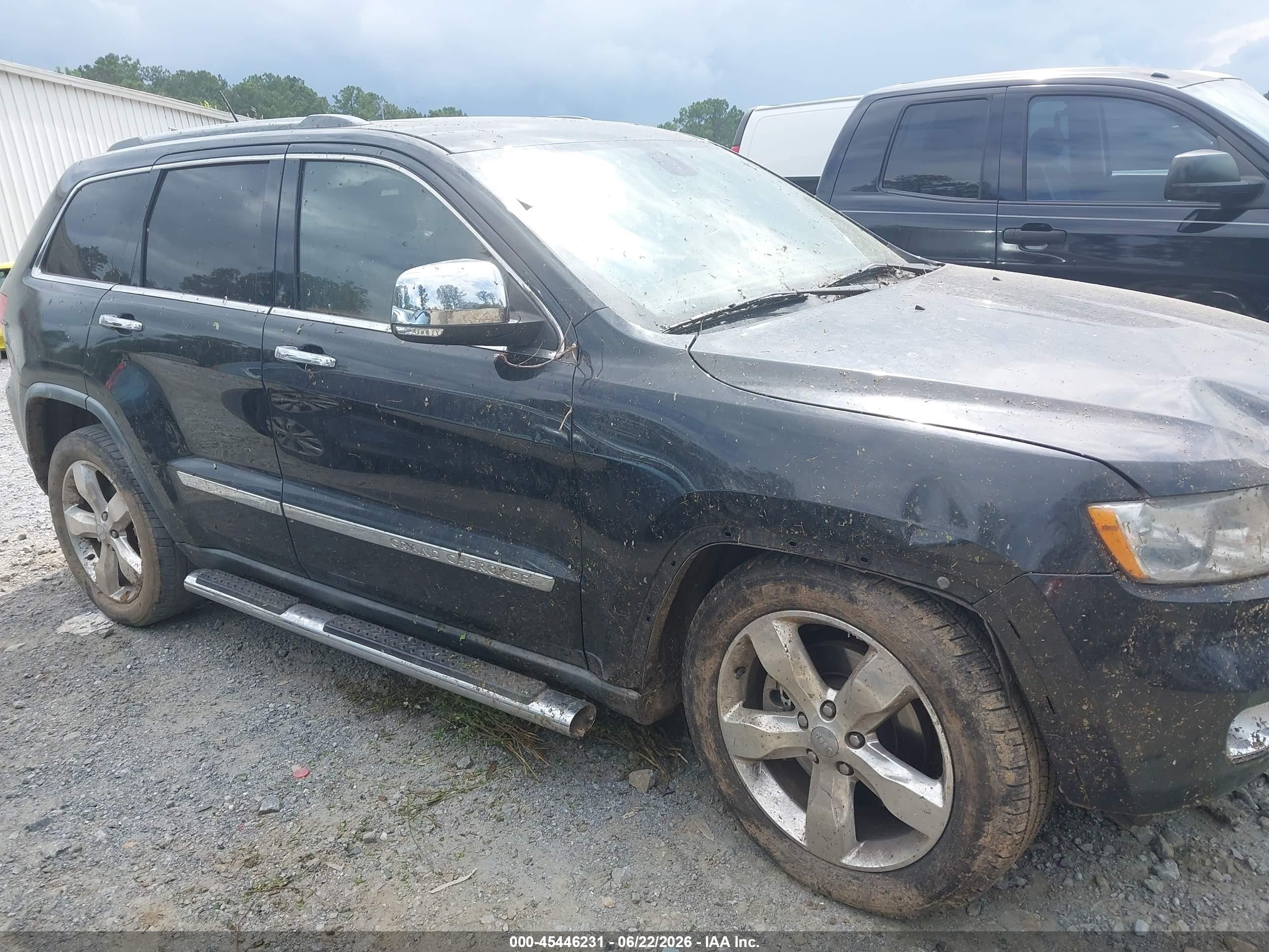 2012 Jeep Grand Cherokee Overland Черный vin: 1C4RJFCT0CC185070