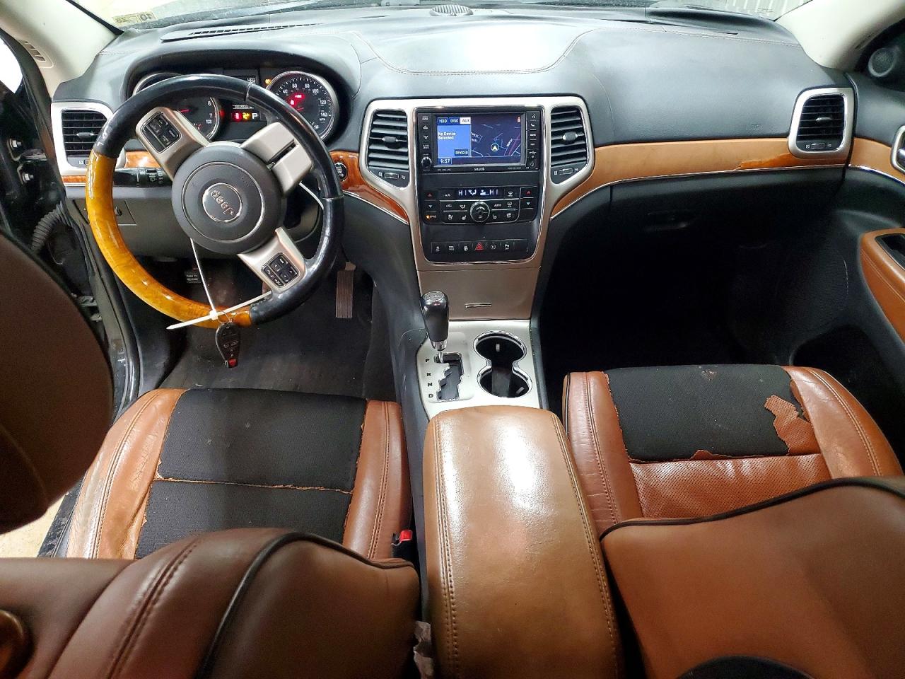 2012 Jeep Grand Cherokee Overland Black vin: 1C4RJFCT0CC185473