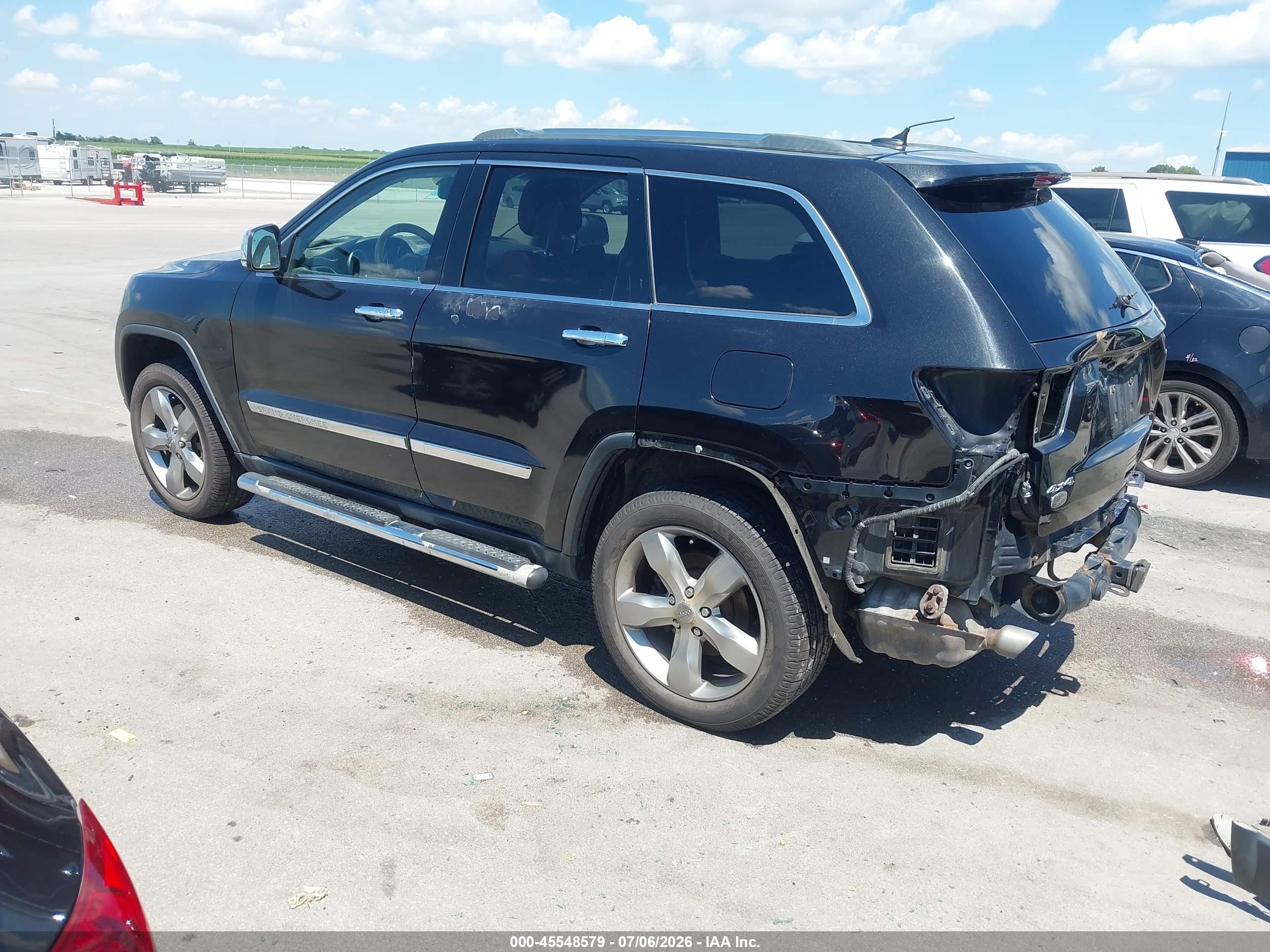 2012 Jeep Grand Cherokee Overland Black vin: 1C4RJFCT0CC347702