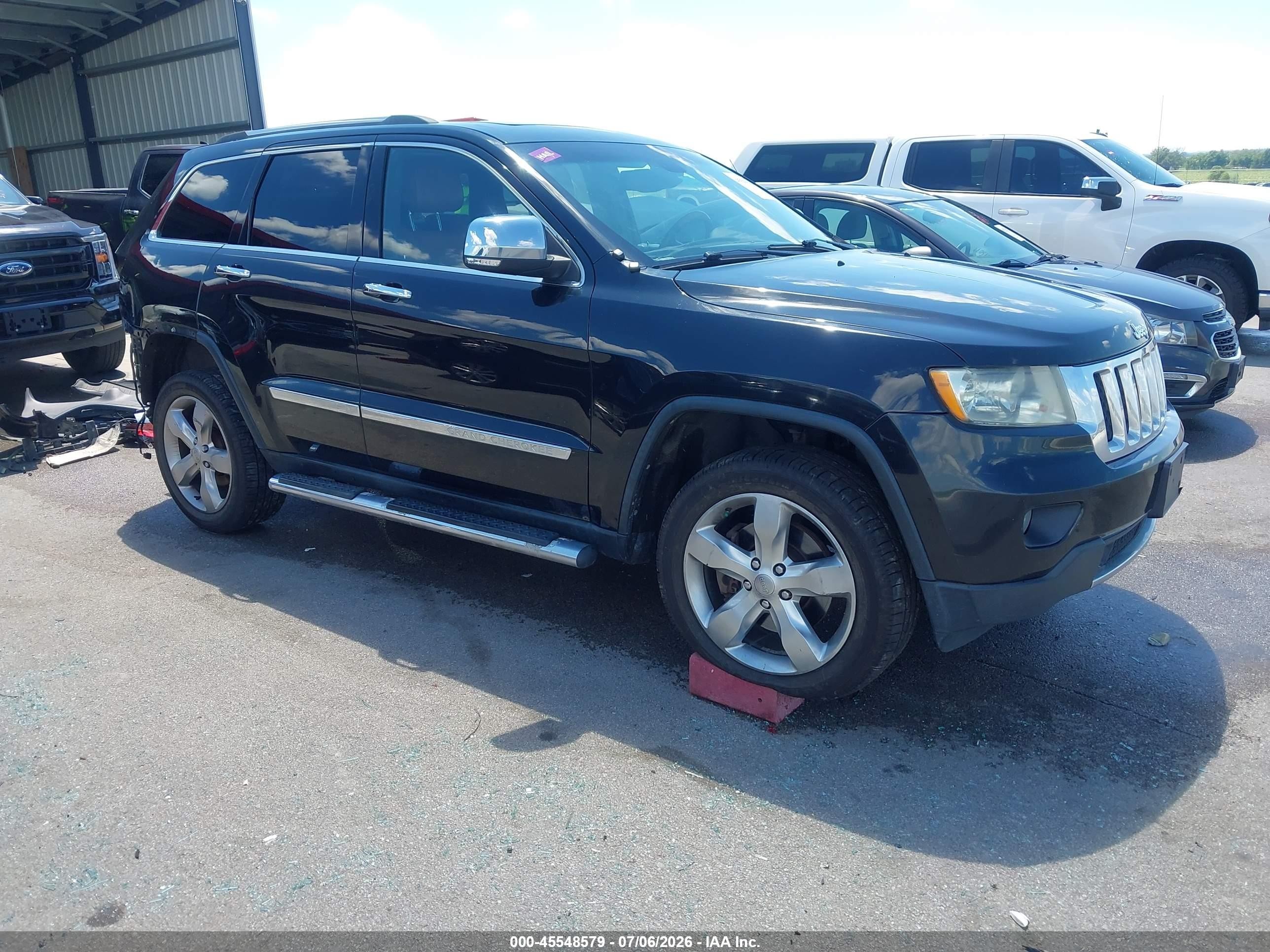 2012 Jeep Grand Cherokee Overland Black vin: 1C4RJFCT0CC347702