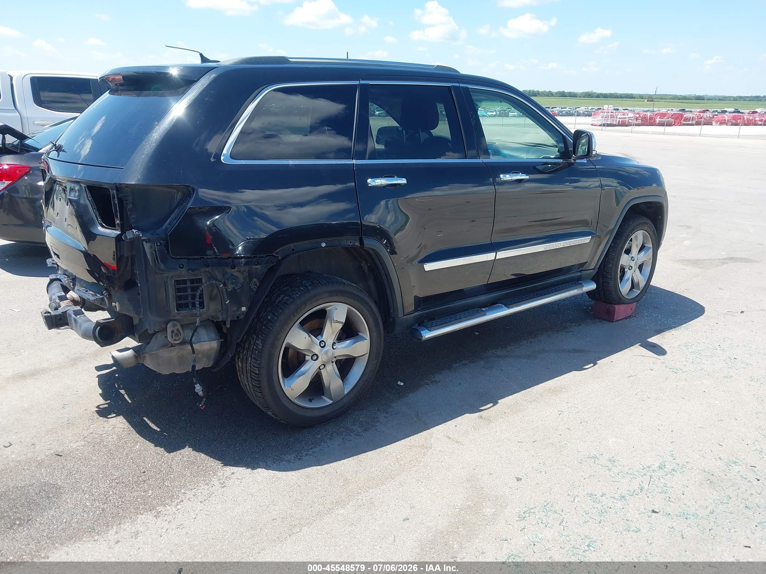 2012 Jeep Grand Cherokee Overland Black vin: 1C4RJFCT0CC347702