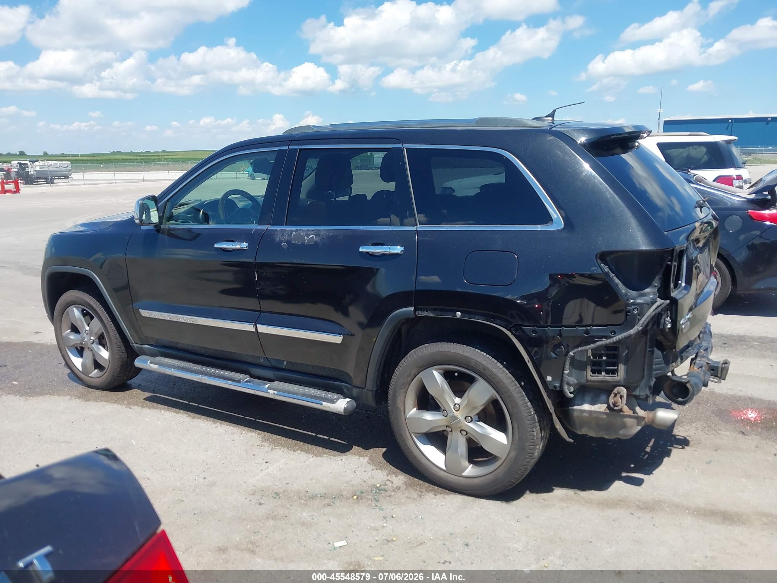 2012 Jeep Grand Cherokee Overland Black vin: 1C4RJFCT0CC347702